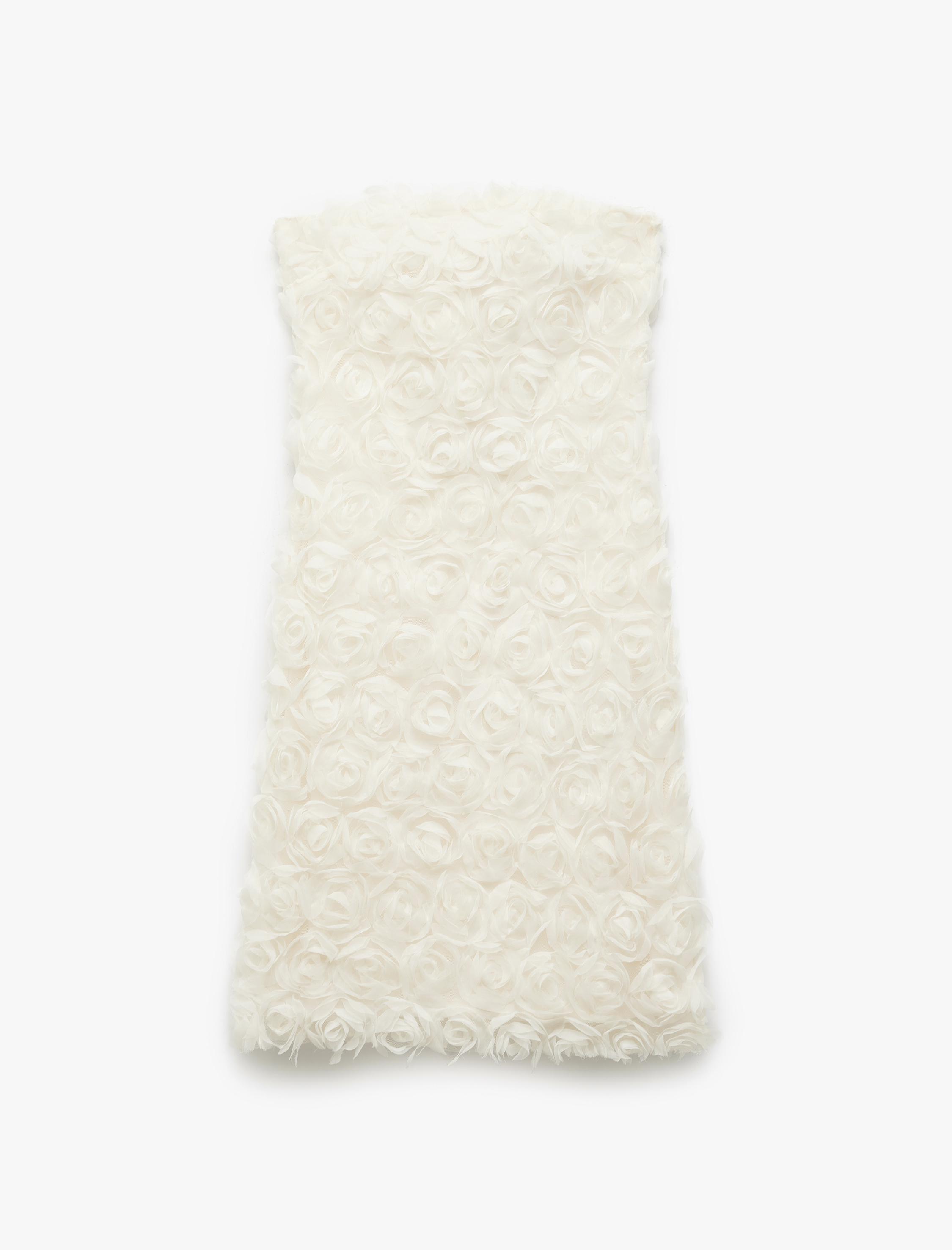   Koton X Sibil Çetinkaya - Slim Fit Astarlı Çiçekli Mini Straplez Elbise