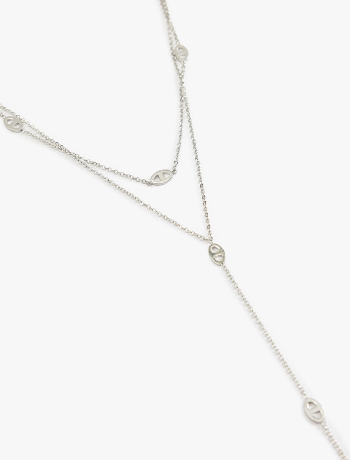 Kadın Çift Sıra Uzun Zincir Kolye