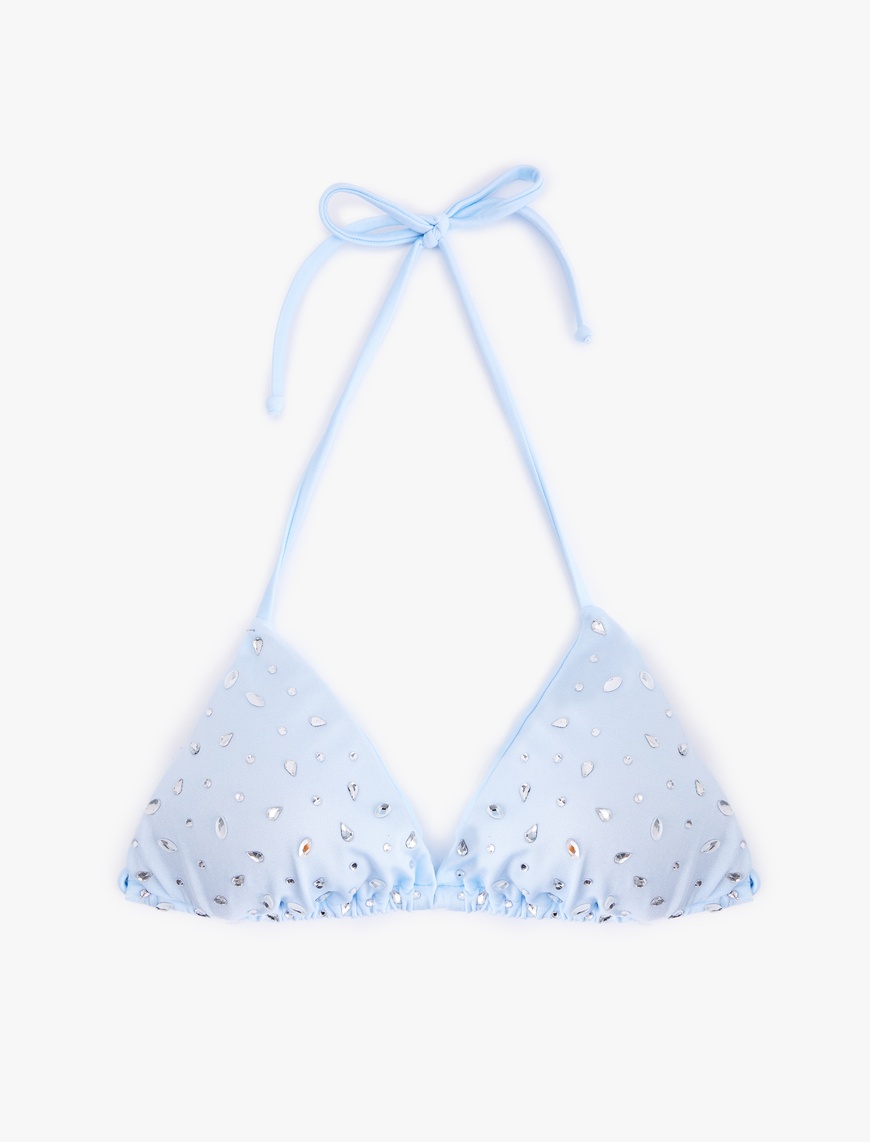   Koton X Sibil Çetinkaya - Taş Detaylı Üçgen Bikini Üstü