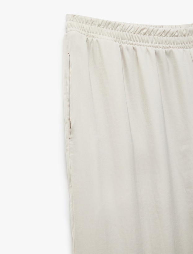Oversize Cep Detaylı Beli Lastikli Pantolon_2