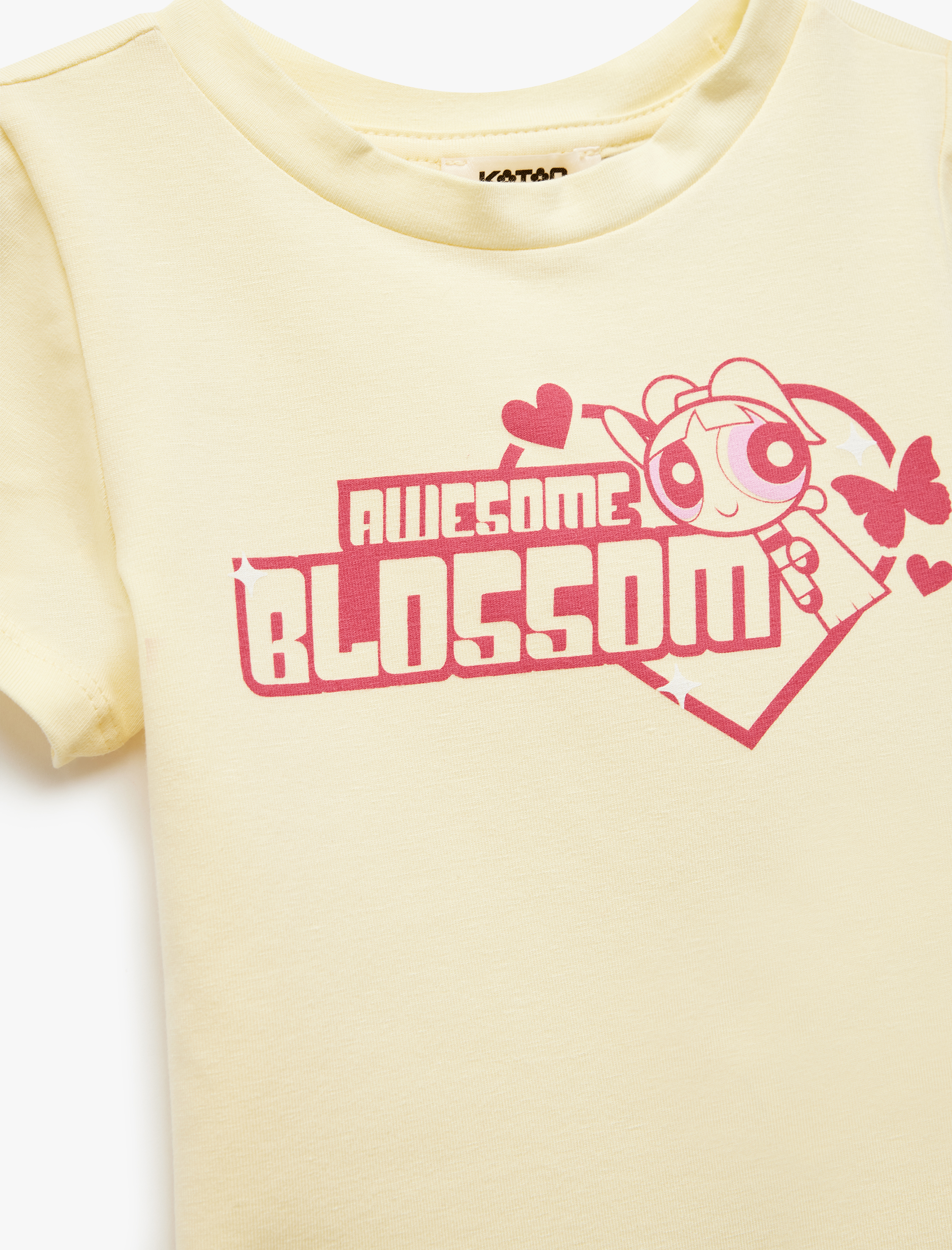  Kız Çocuk Power Girls Baskılı Kısa Kollu Bisiklet Yaka Pamuklu Lisanslı Tişört