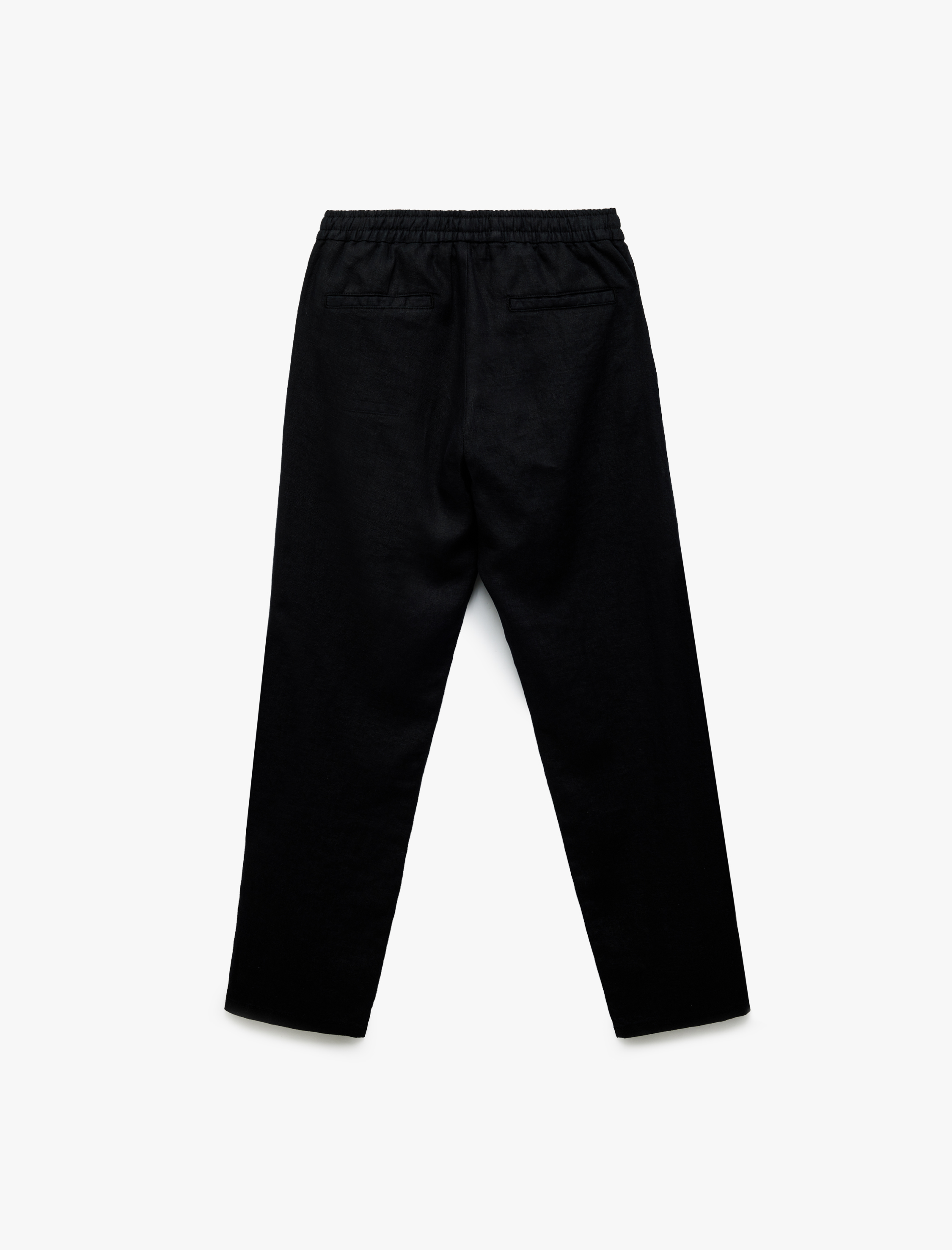   Beli Bağcıklı Cep Detaylı Keten Chino Pantolon