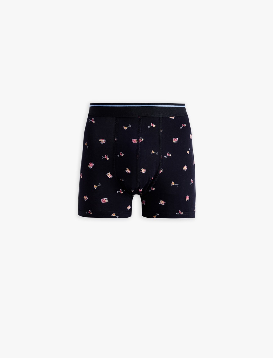   Desenli Pamuklu 3'lü Boxer Seti