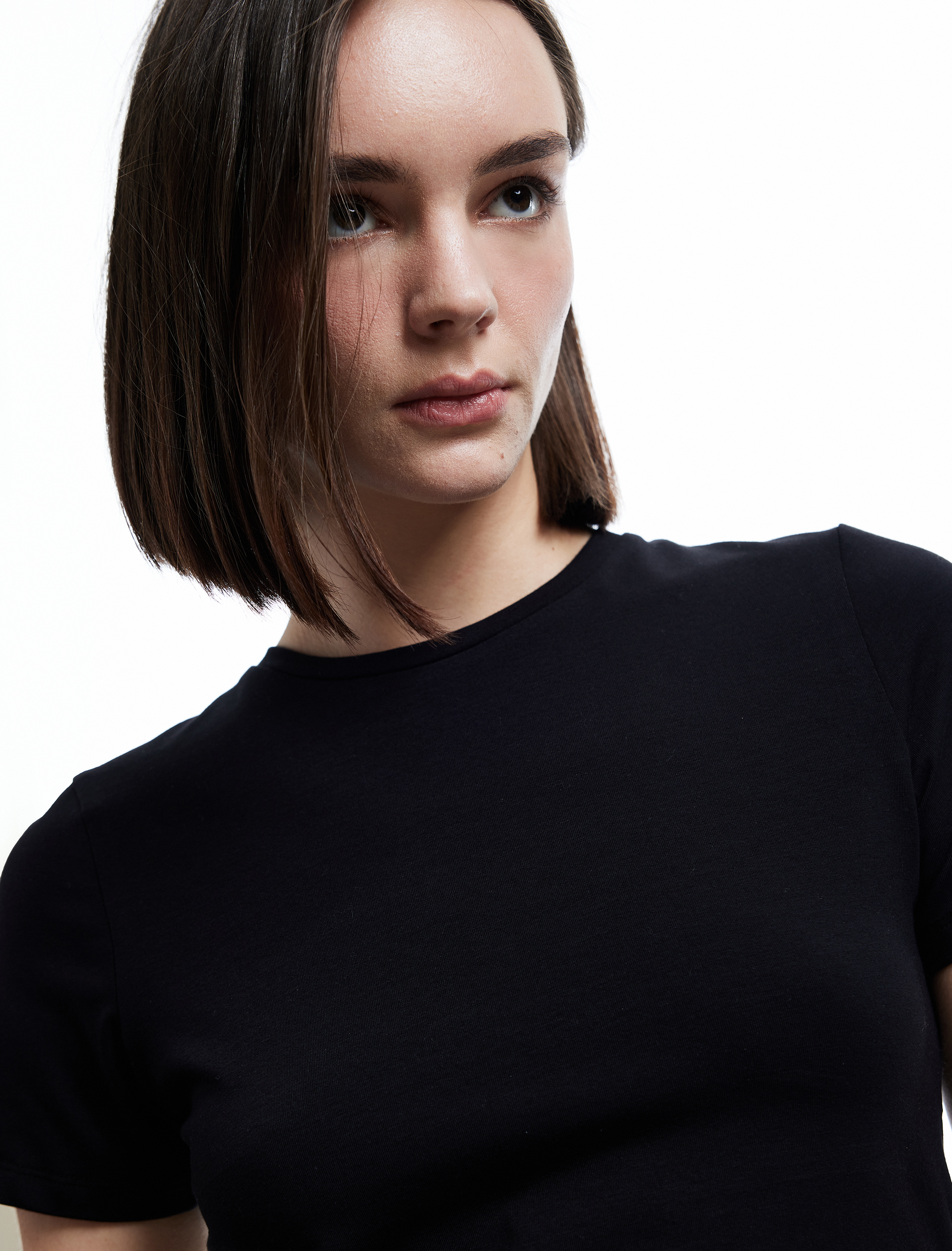   Kısa Kollu Bisiklet Yaka Dar Kesim Pamuklu Basic Spor Tişört