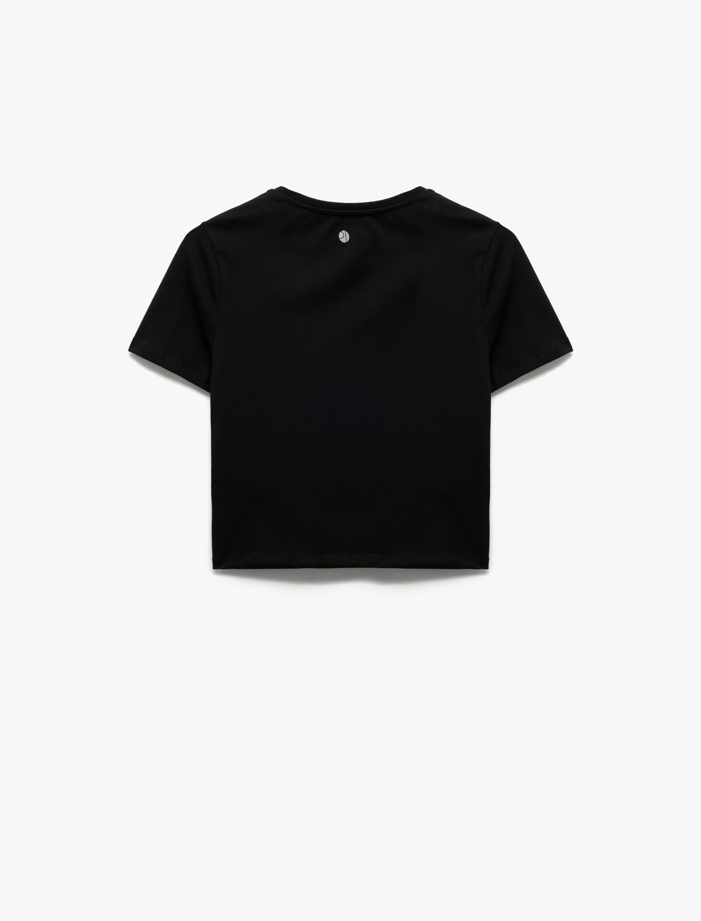   Kısa Kollu Bisiklet Yaka Dar Kesim Pamuklu Basic Spor Tişört