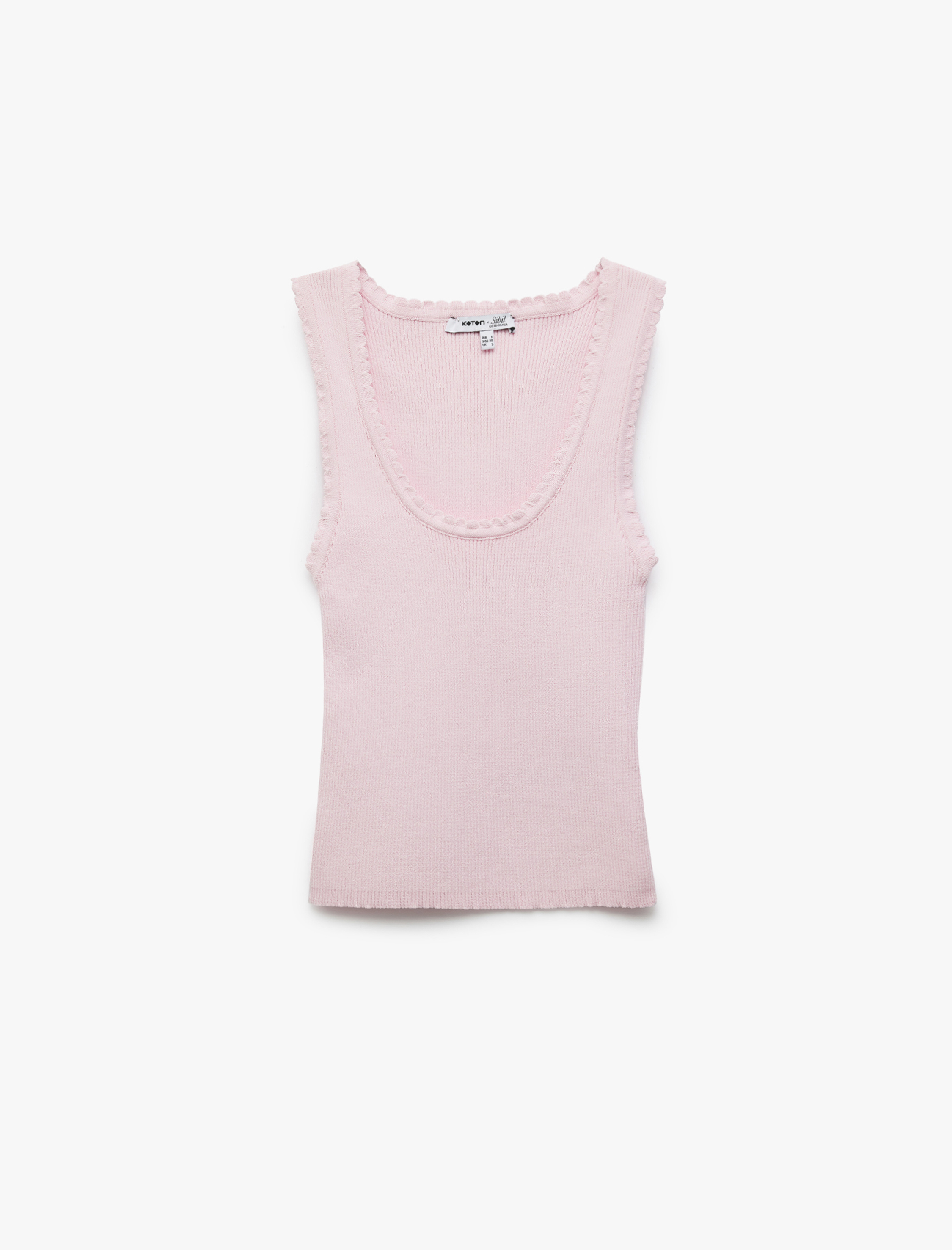 Koton X Sibil Çetinkaya -  U Yaka Kolsuz Triko Atlet