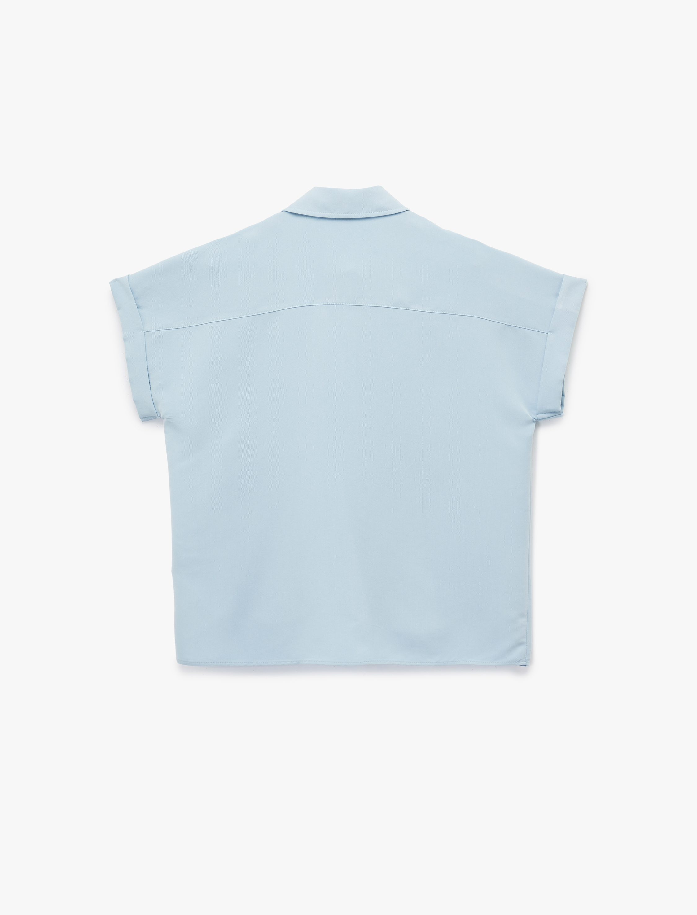 Modal Kumaş Kısa Kollu Klasik Yaka Cep Detaylı Gömlek