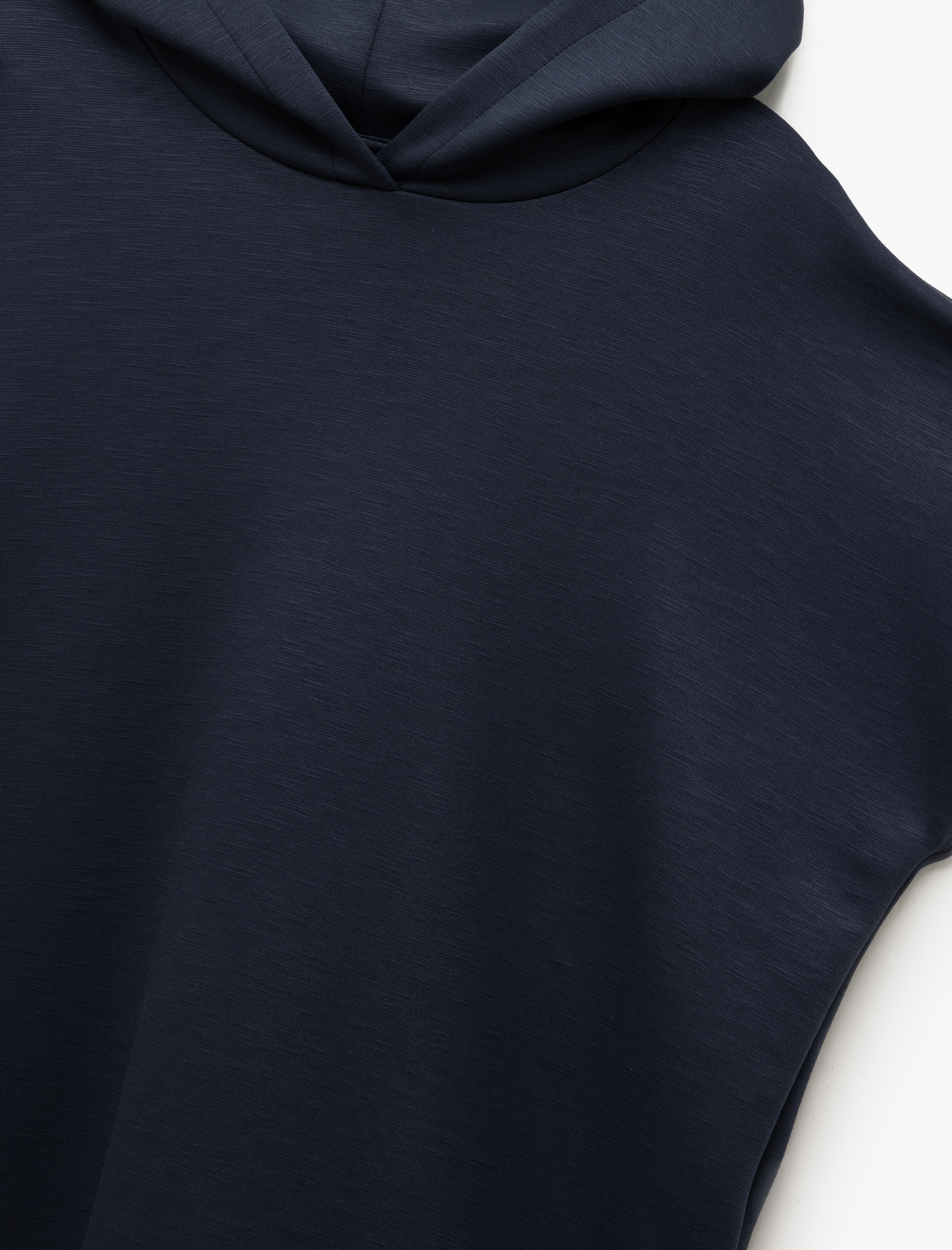   Viskon Kumaş Karışımlı Yırtmaç Detaylı Kapüşonlu Kolsuz Sweatshirt