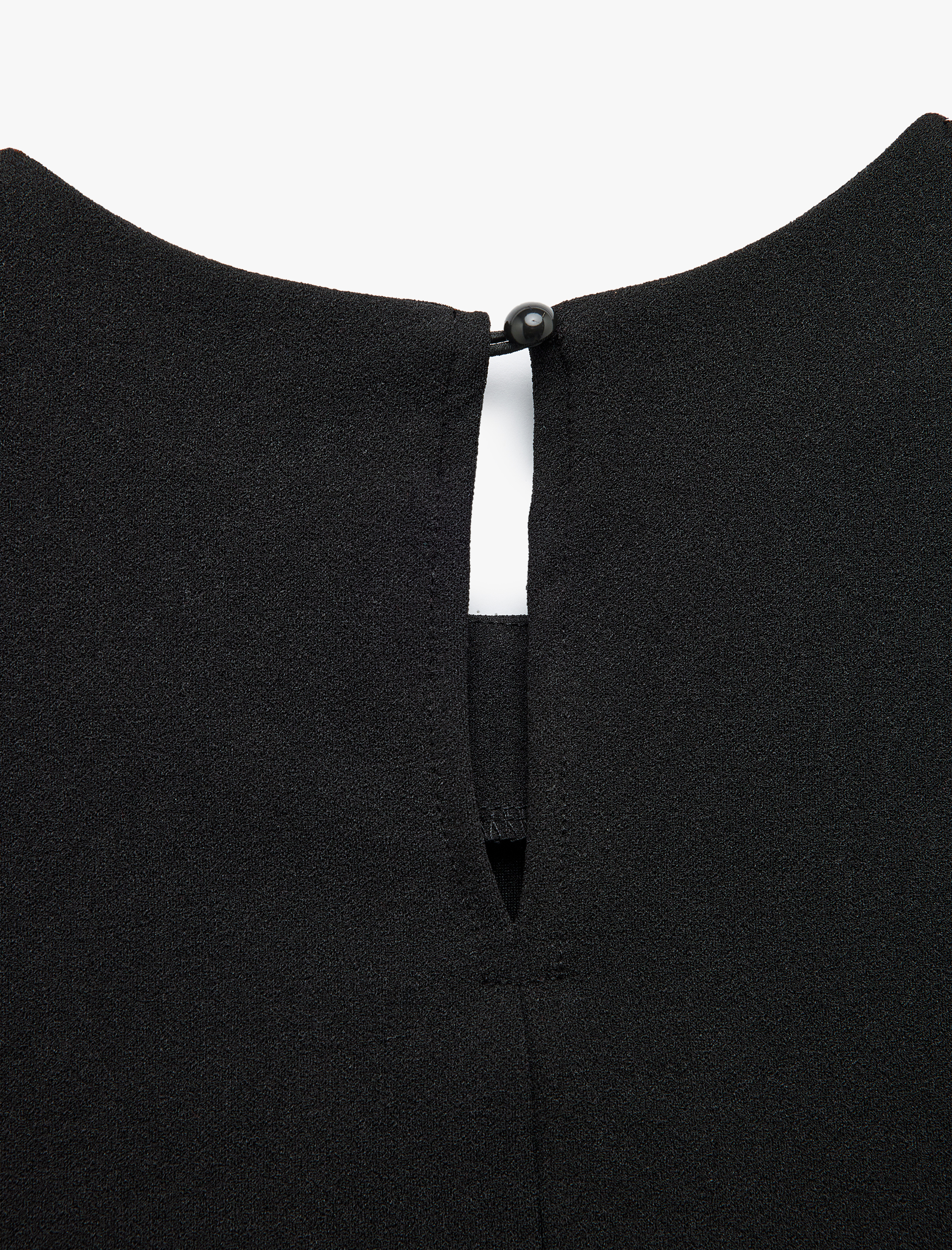   Krep Scuba Kumaş Drape Detaylı Kolsuz Bisiklet Yaka Atlet