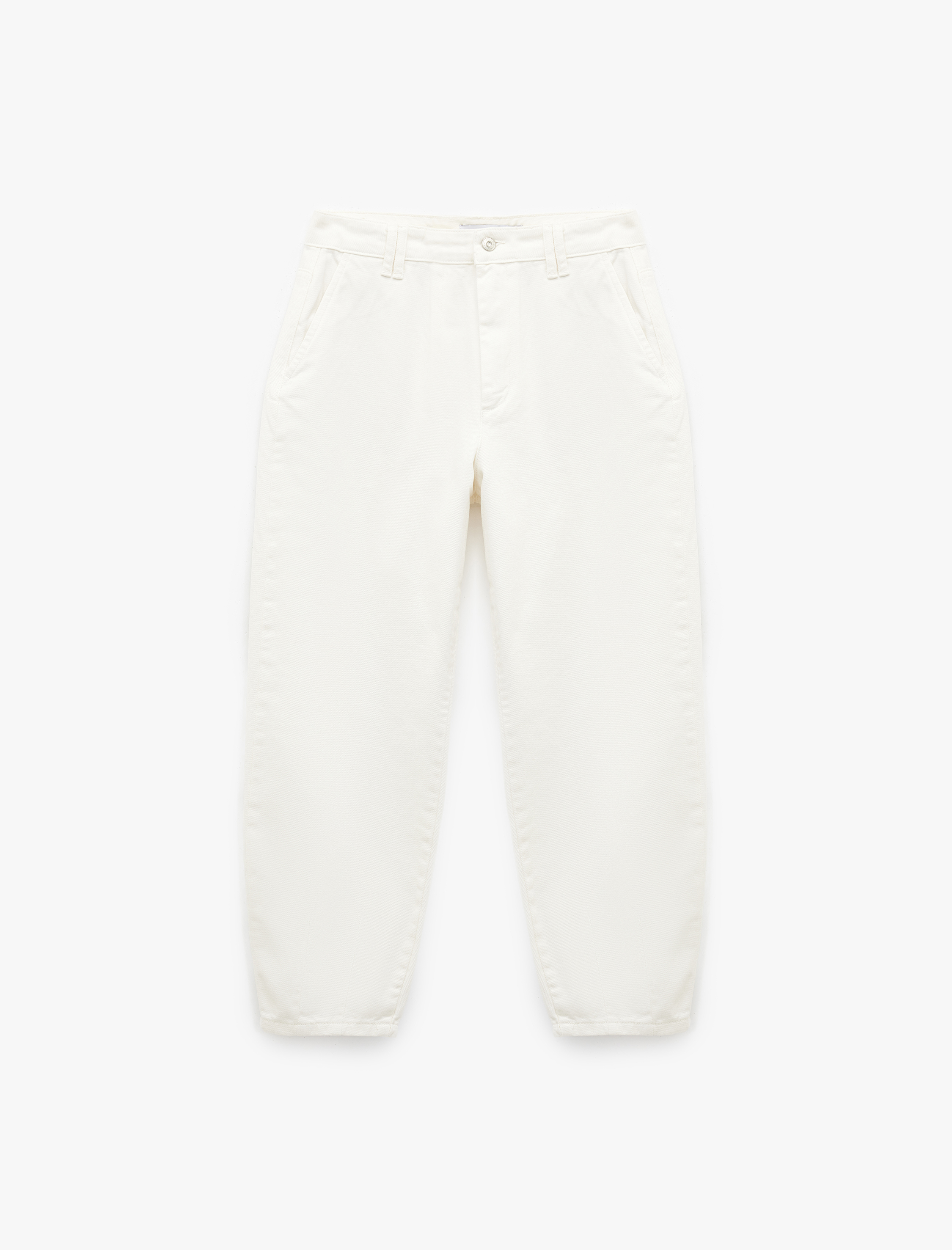   Pamuklu Yüksek Bel Rahat Kesim Balon Fit Pantolon