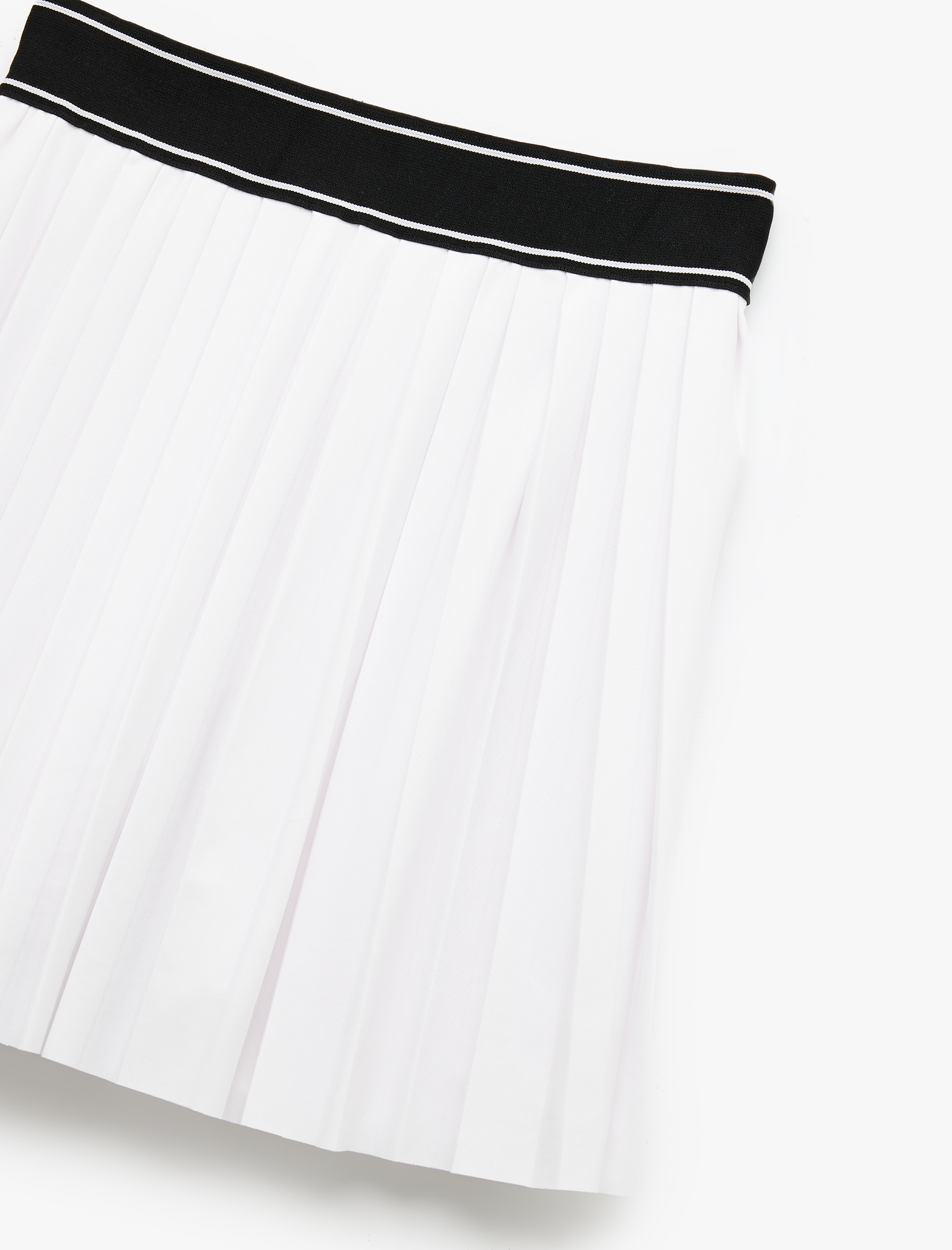 Beli Lastikli Pileli Mini Şort Etek