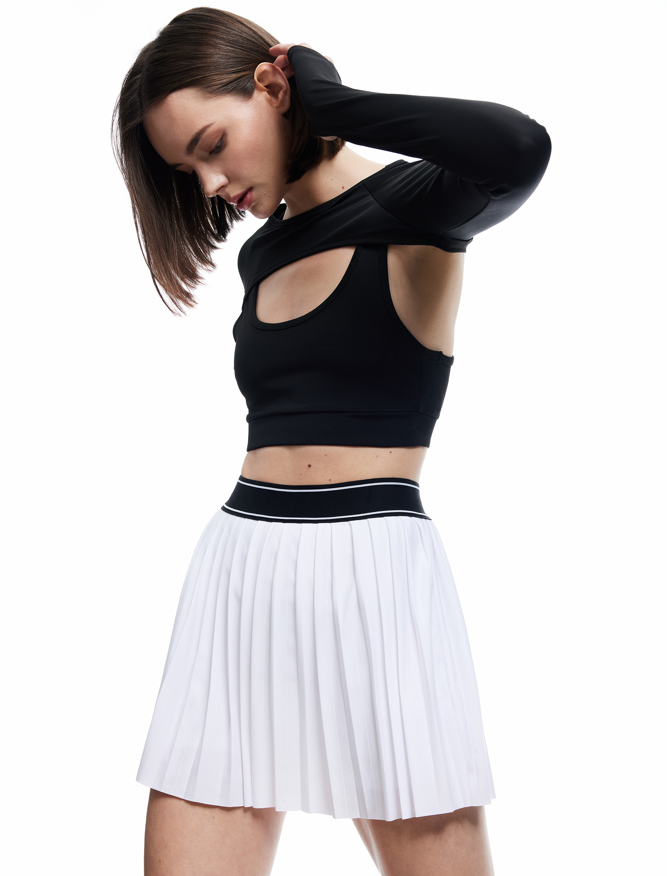 Beli Lastikli Pileli Mini Şort Etek