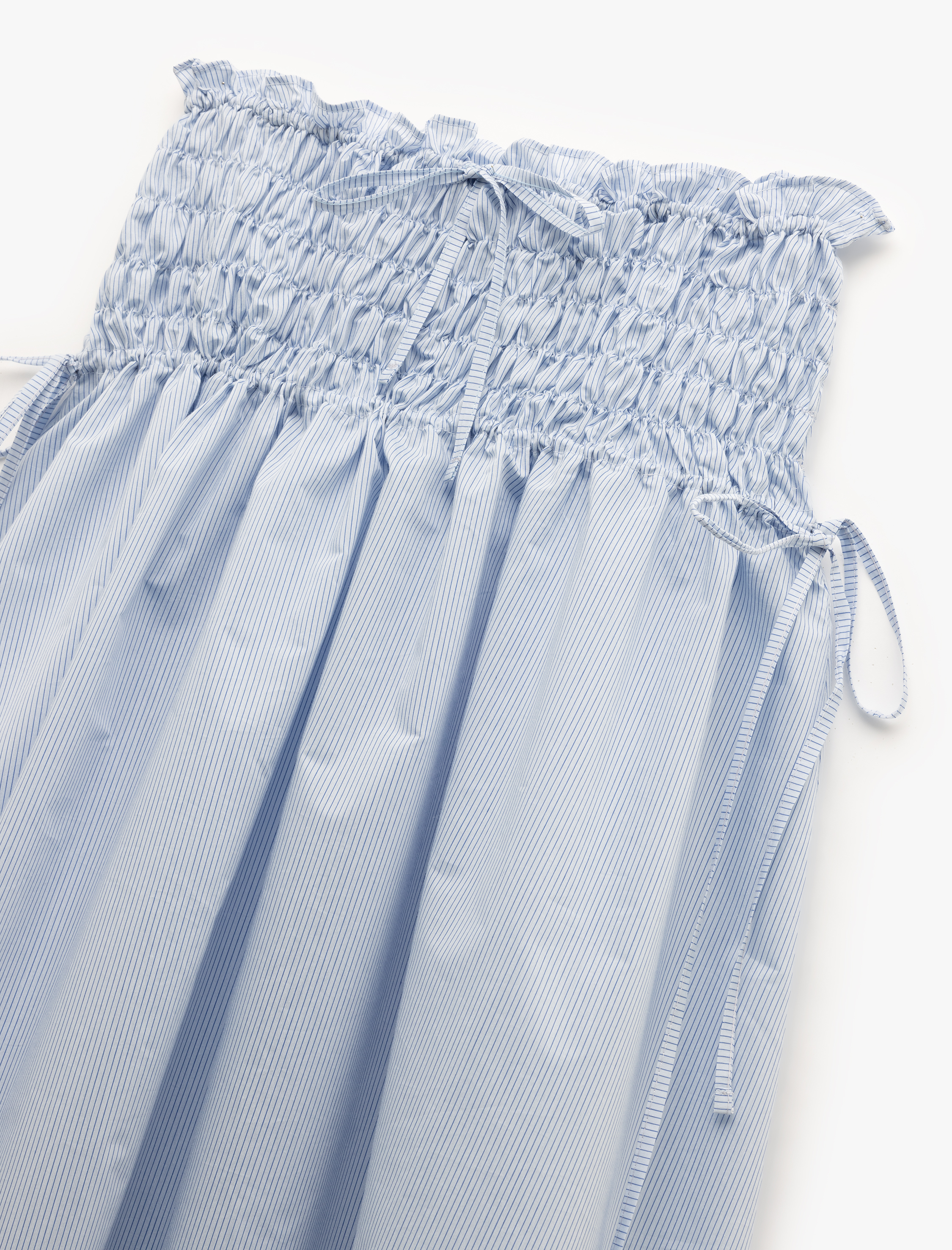   Pamuklu Fiyonk Detaylı Yüksek Bel Gipeli Midi Kloş Etek