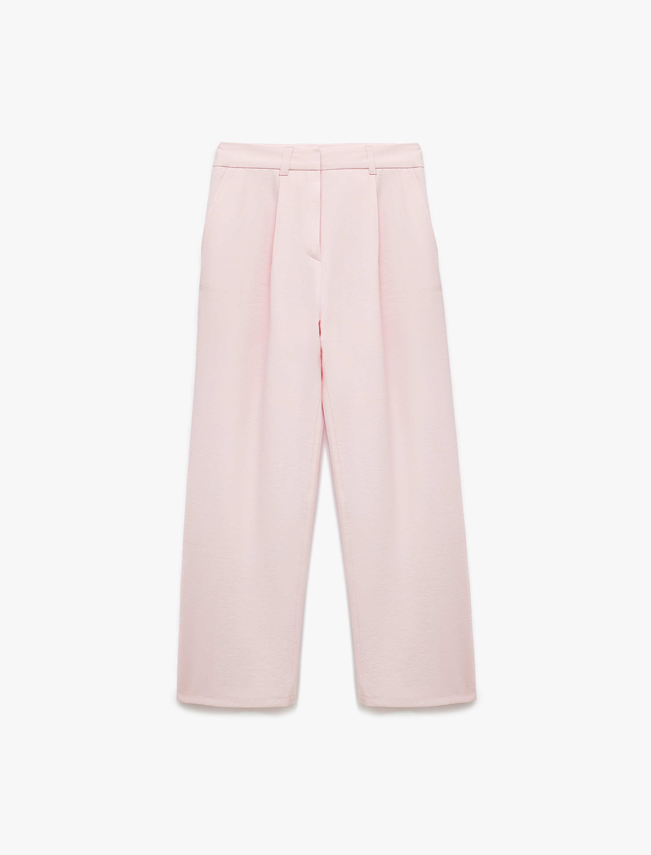 Koton X Sibil Çetinkaya - Astarlı Cepli Pile Detaylı Palazzo Pantolon