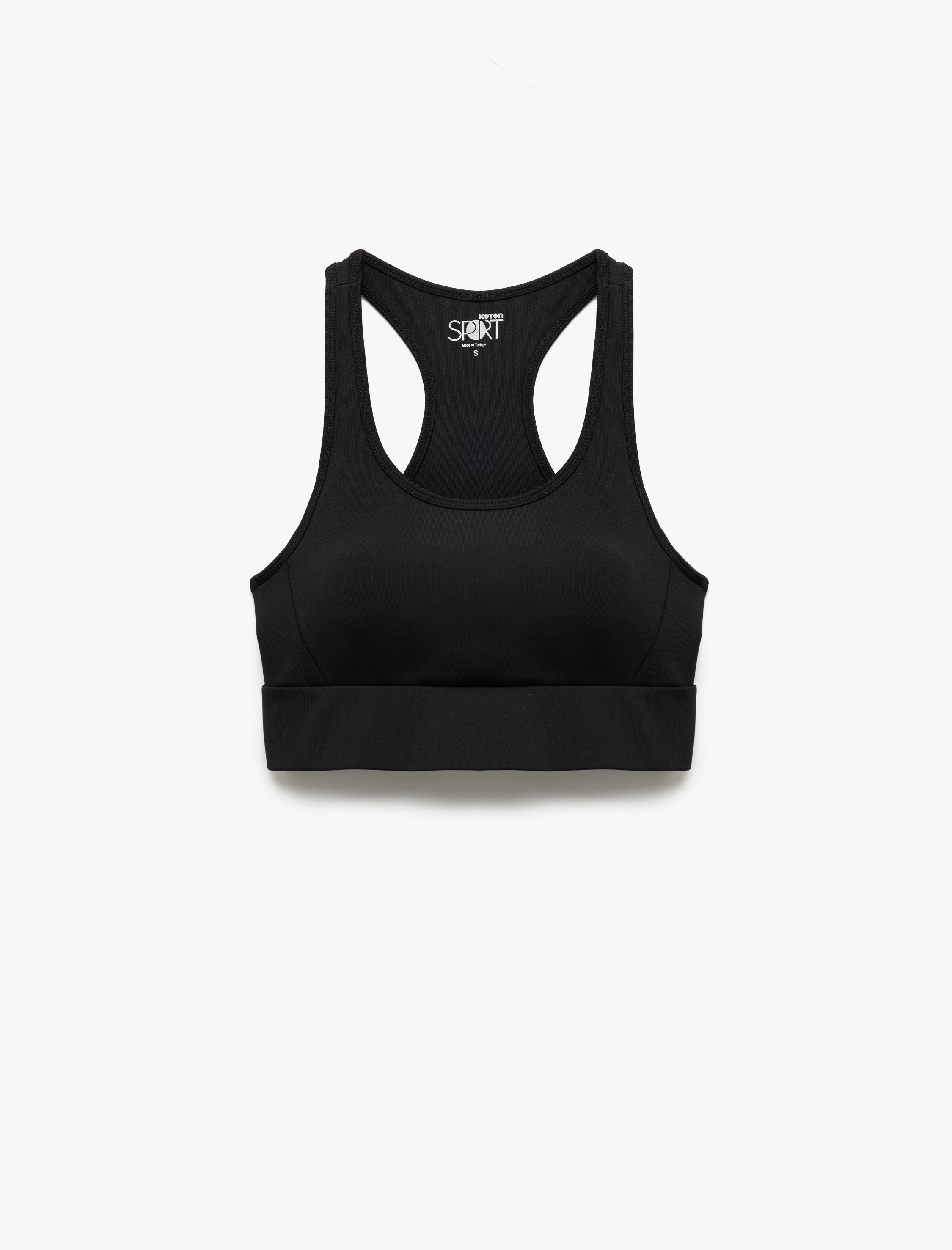   U Yaka Kaplı Çapraz Askılı Sporcu Sütyeni