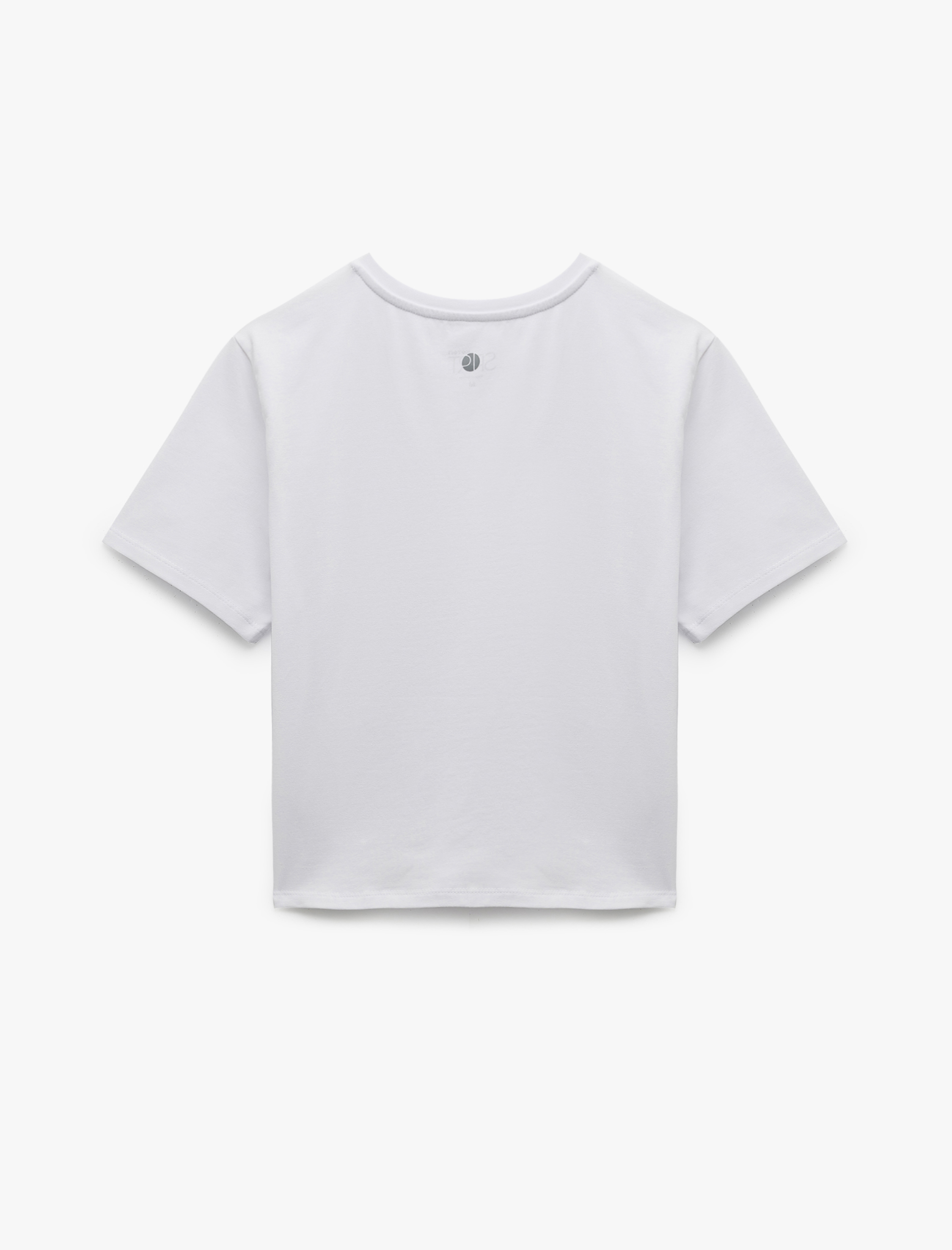   Kısa Kollu Bisiklet Yaka Dar Kesim Pamuklu Basic Spor Tişört