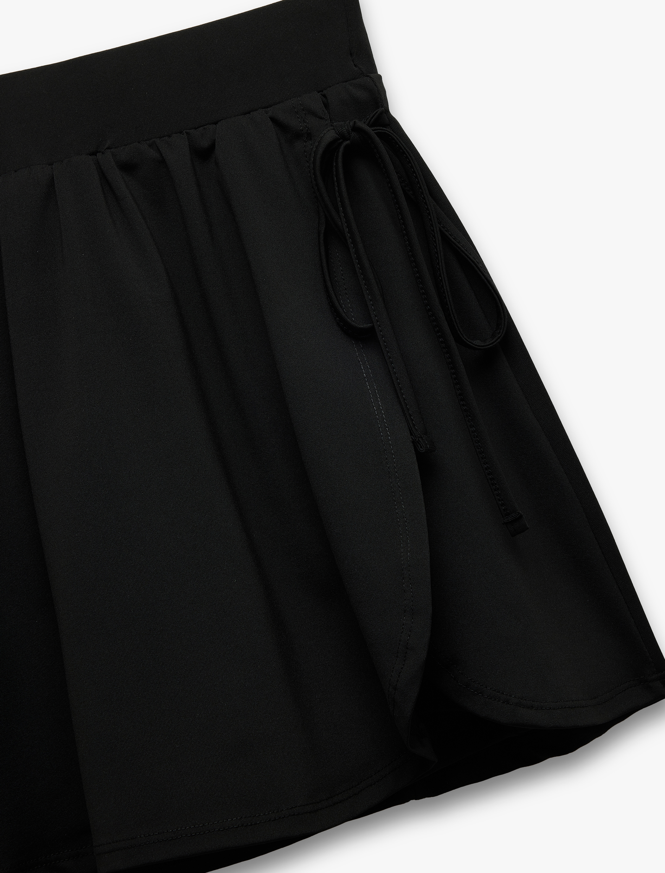   Bağlama Detaylı Yüksek Bel Mini Spor Şort Etek