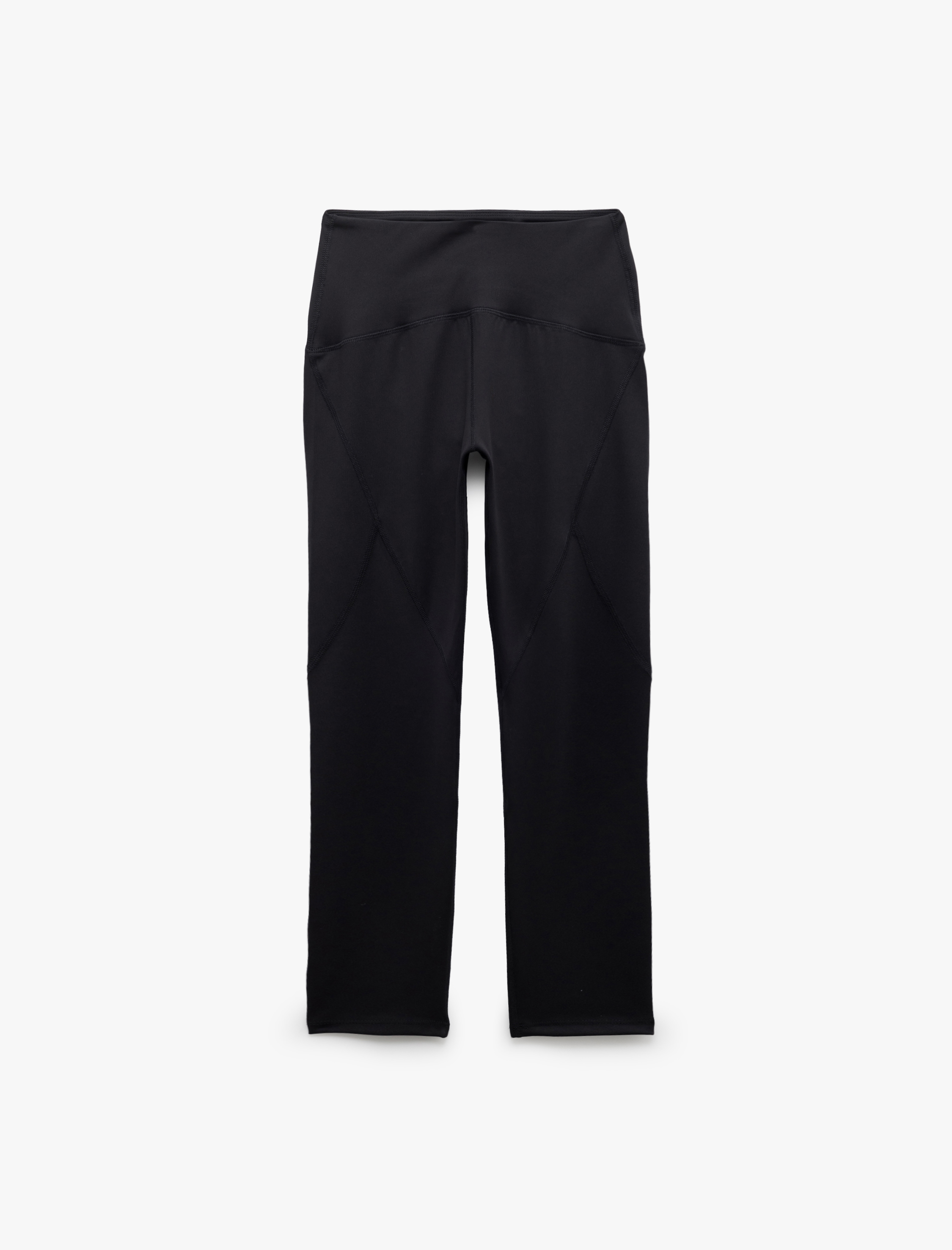   Yüksek Bel Dar Kesim Dikiş Detaylı İnterlok Spor Tayt