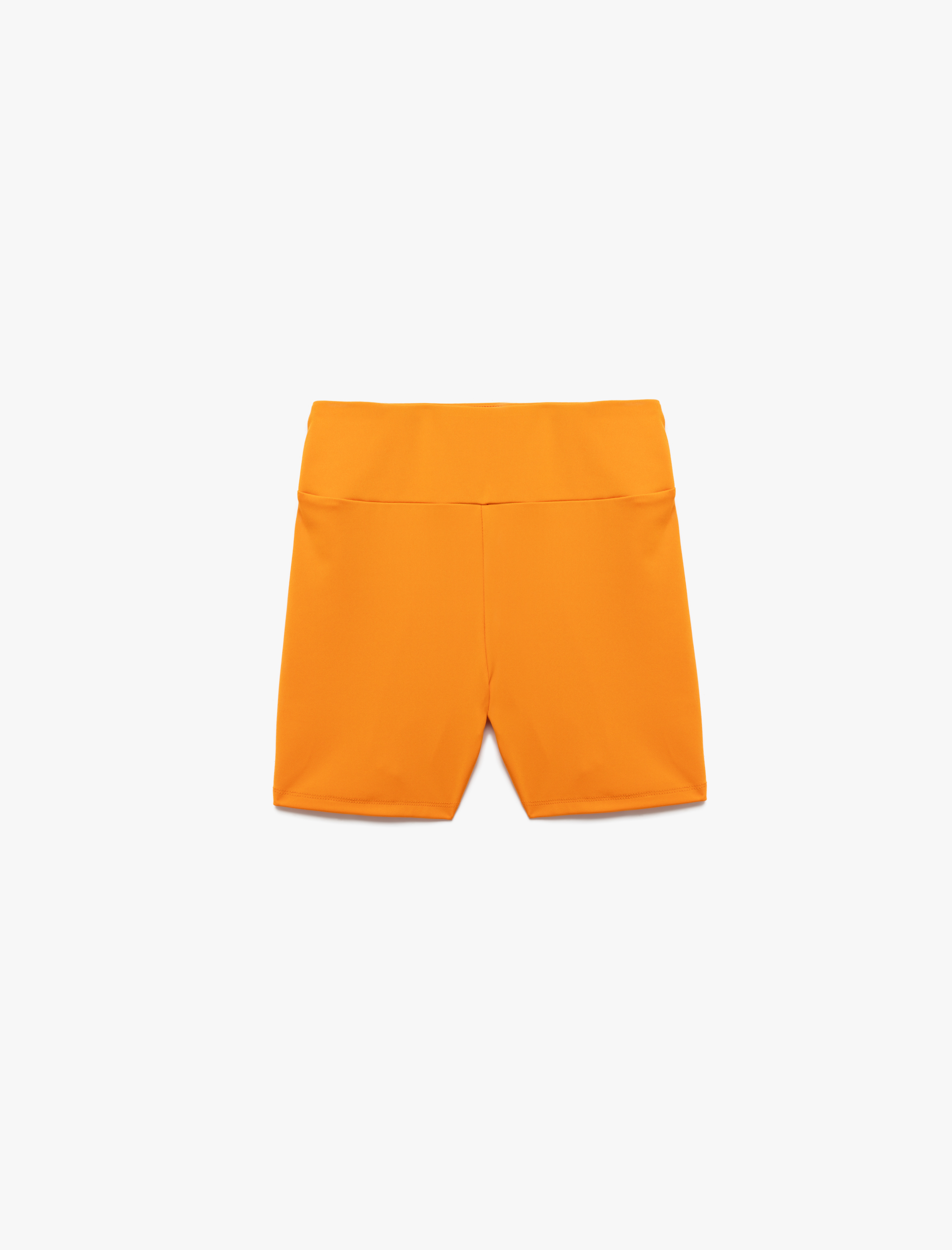   Yüksek Bel Dar Kalıp İnterlok Biker Spor Tayt