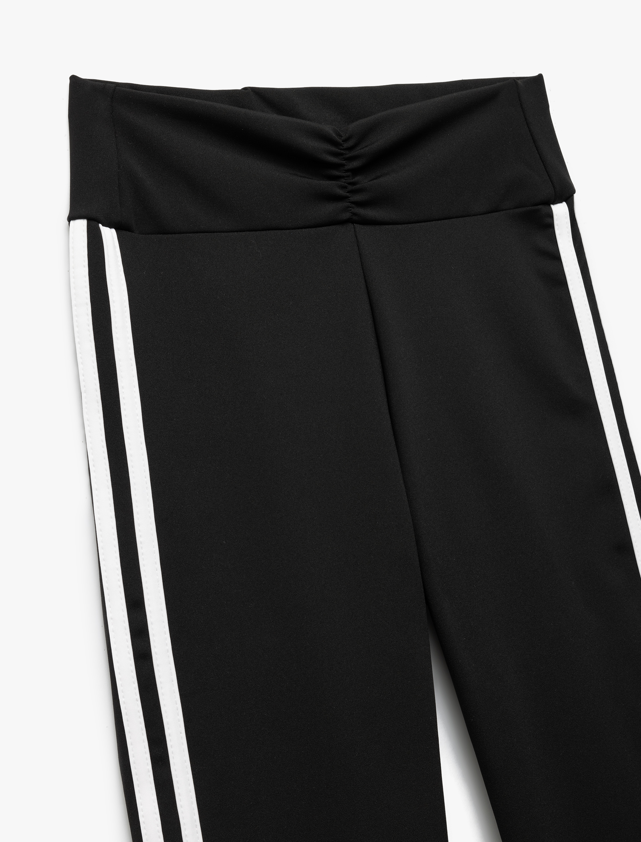   Yüksek Bel İspanyol Paça Çizgili Spor Tayt