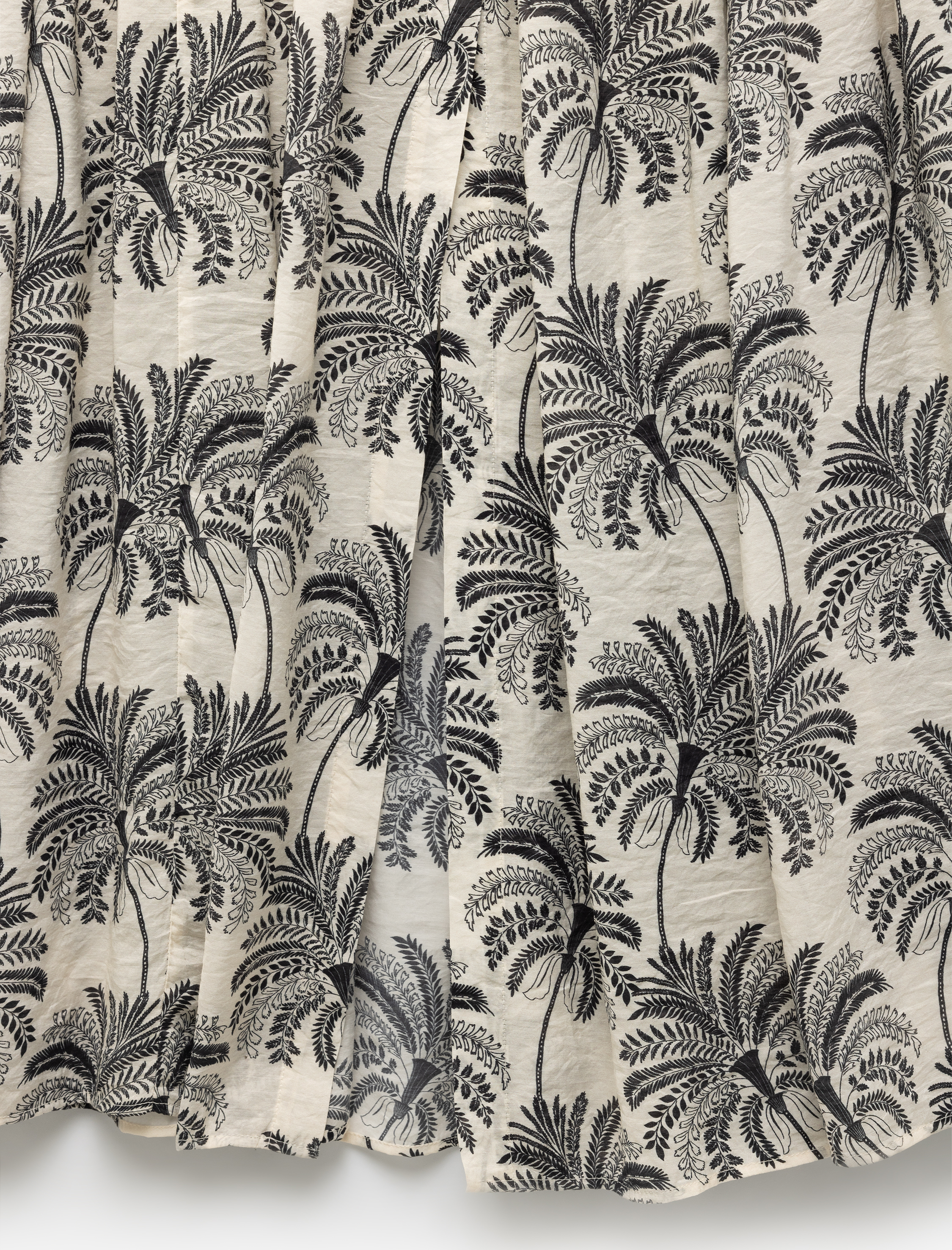   Viskon Kumaş Pamuk Astarlı Beli Bağlamalı Floral Desenli Midi Kloş Etek