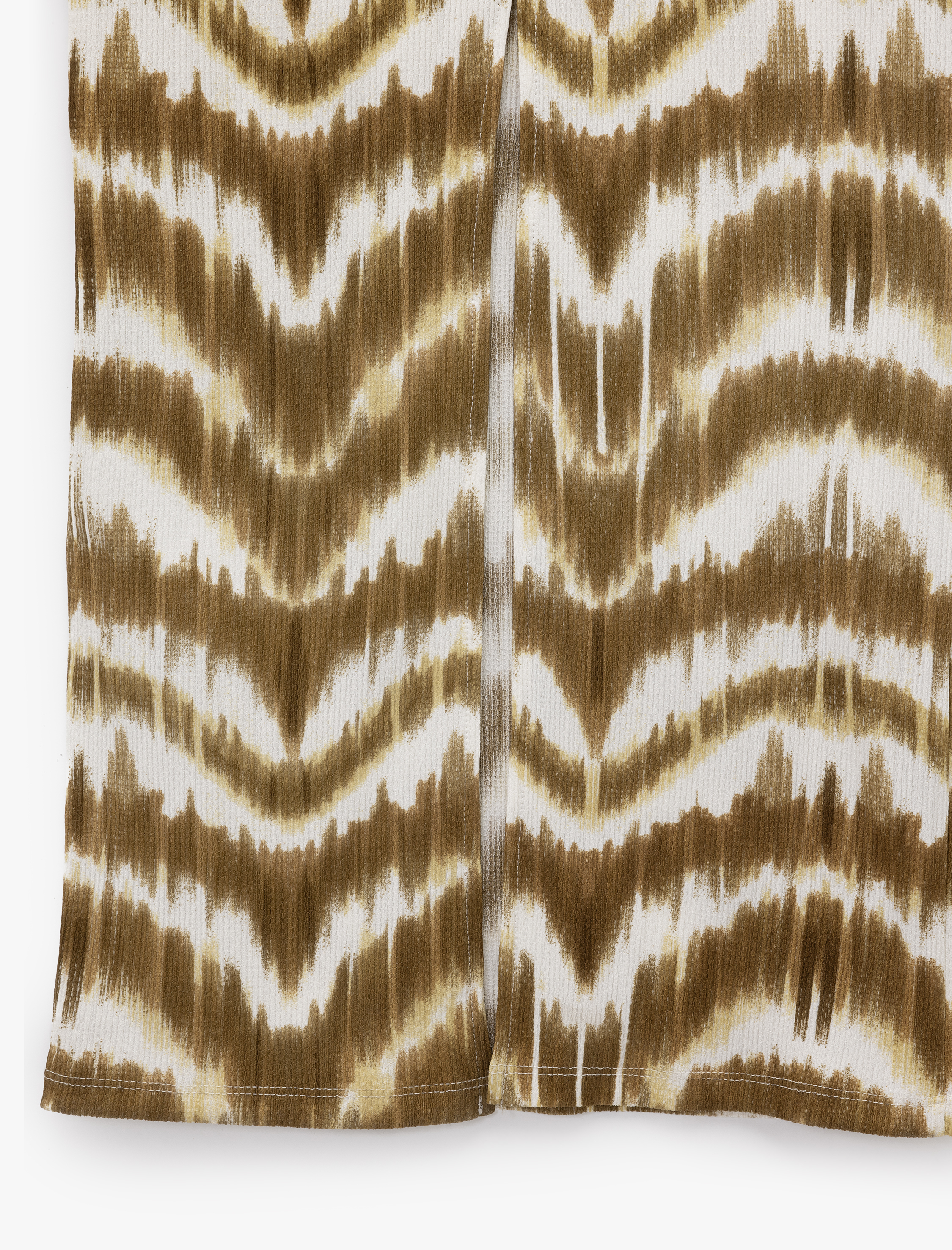   Bürümcük Kumaş Batik Desenli Bisiklet Yaka Kolsuz Uzun Bodycon Kalem Elbise