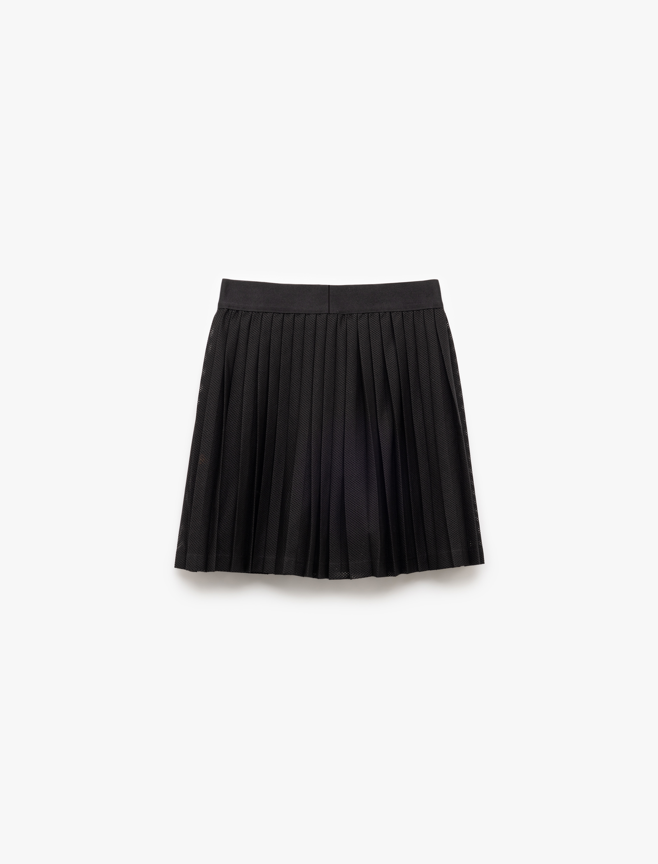   Yüksek Bel Pileli File Detaylı Şortlu Tenis Eteği