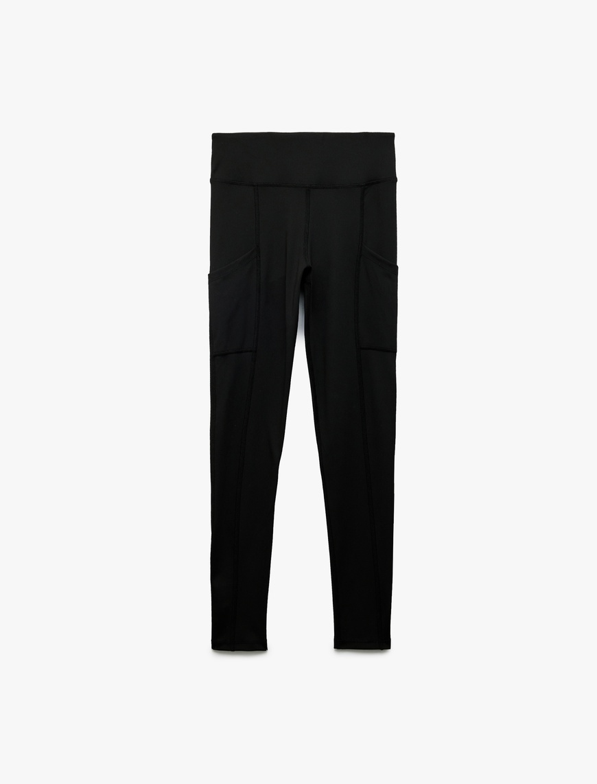   Dikiş Detaylı Slim Fit Spor Tayt
