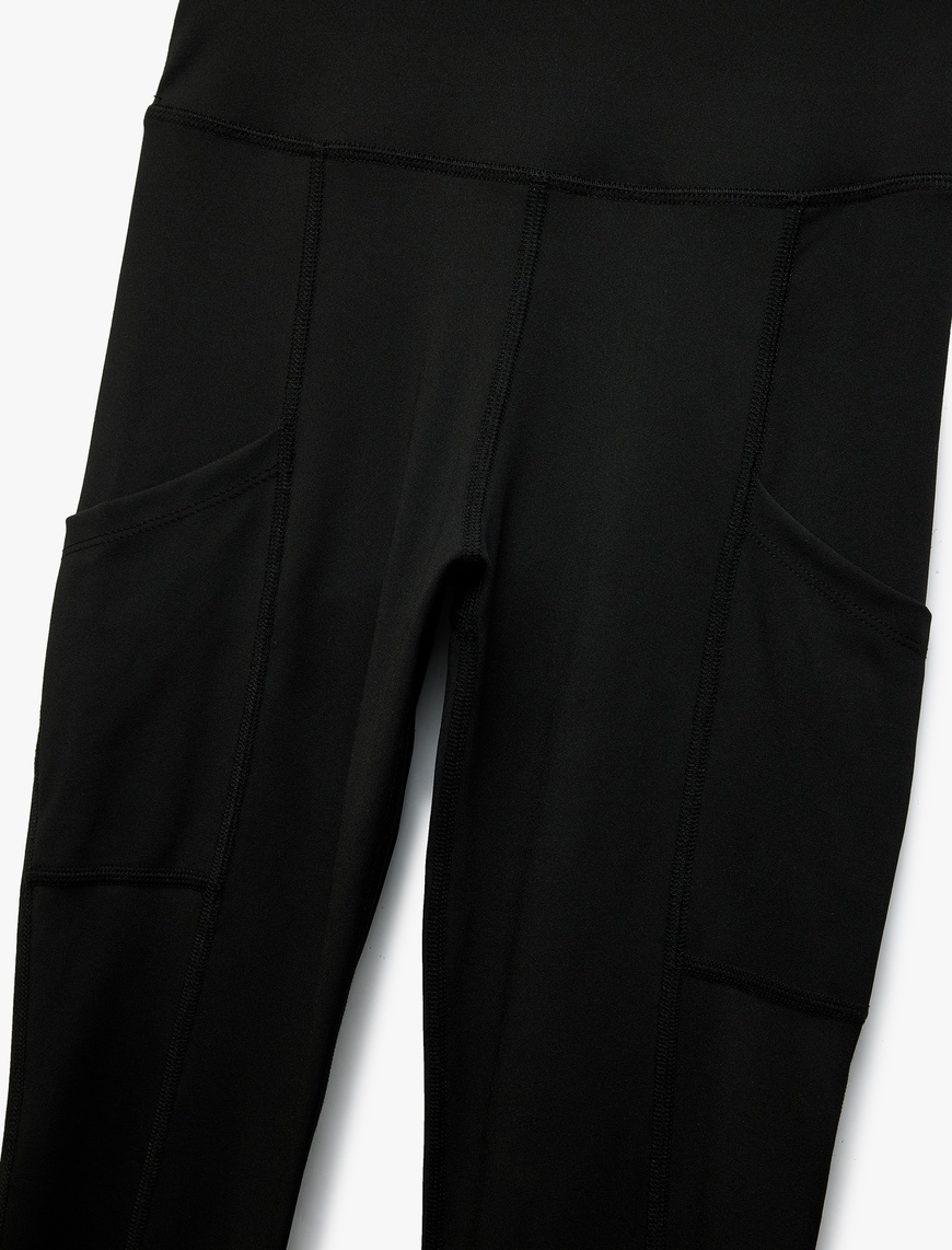   Dikiş Detaylı Slim Fit Spor Tayt