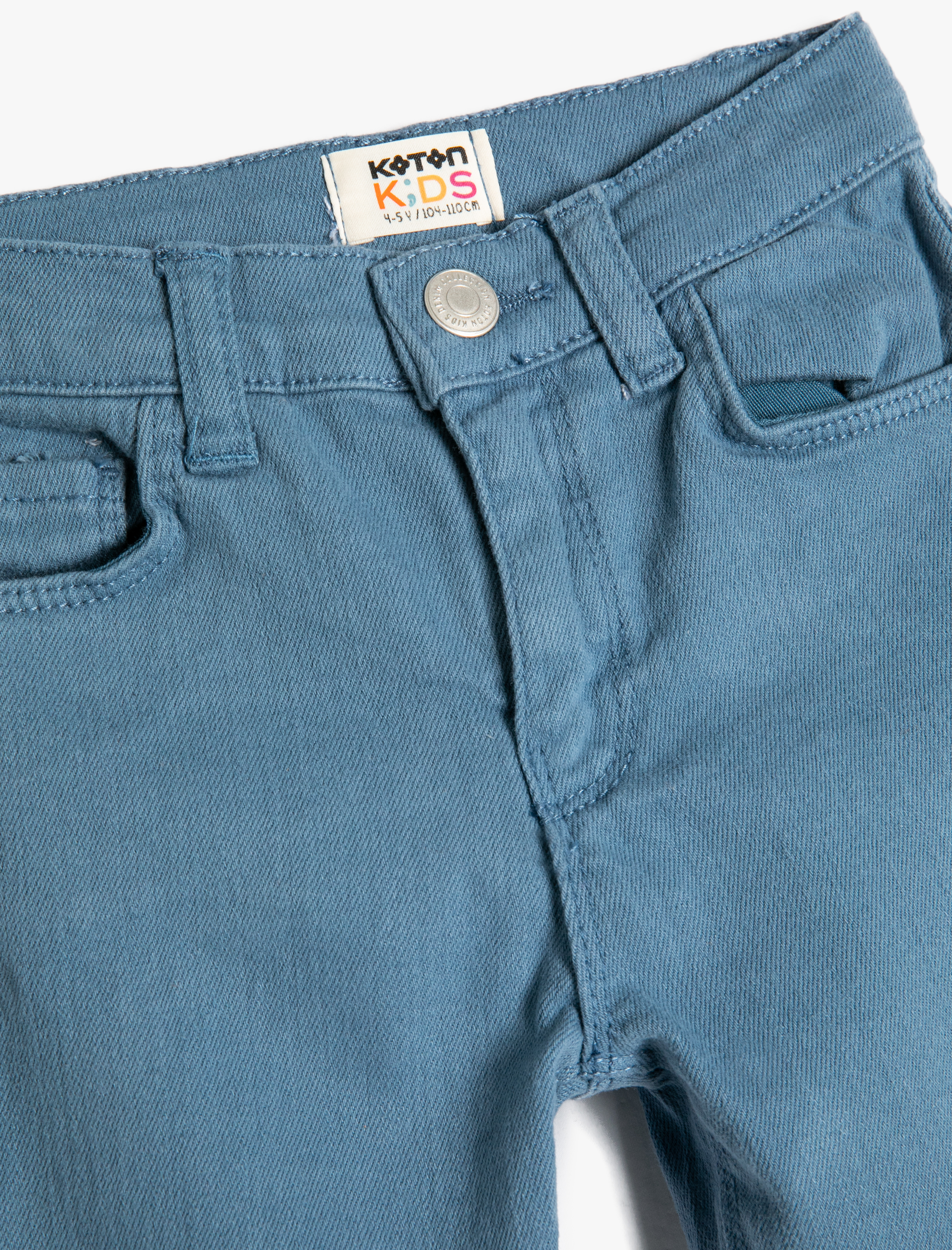  Erkek Çocuk Kot Şort Basic Cepli Pamuklu Beli Ayarlanabilir Lastikli