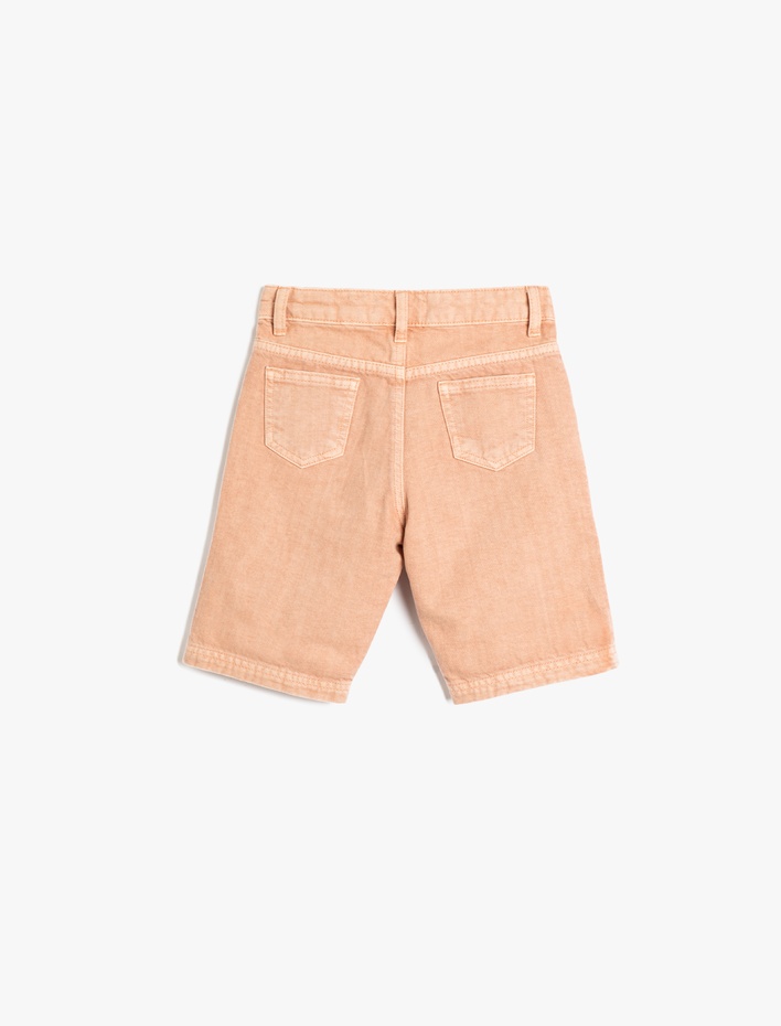 Erkek Çocuk Kot Şort Cepli Pamuklu