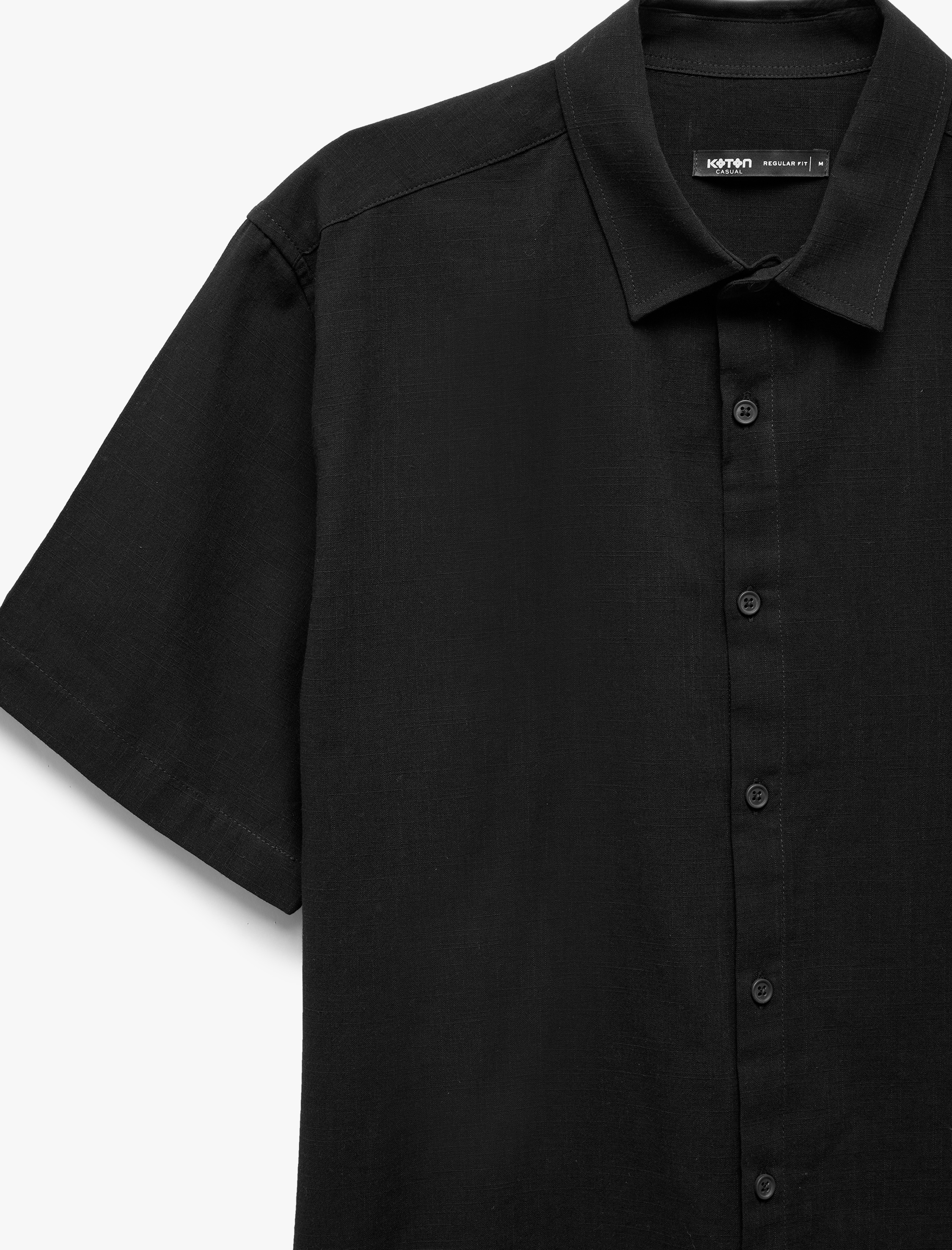   Kısa Kollu Pamuklu Regular Fit Klasik Gömlek