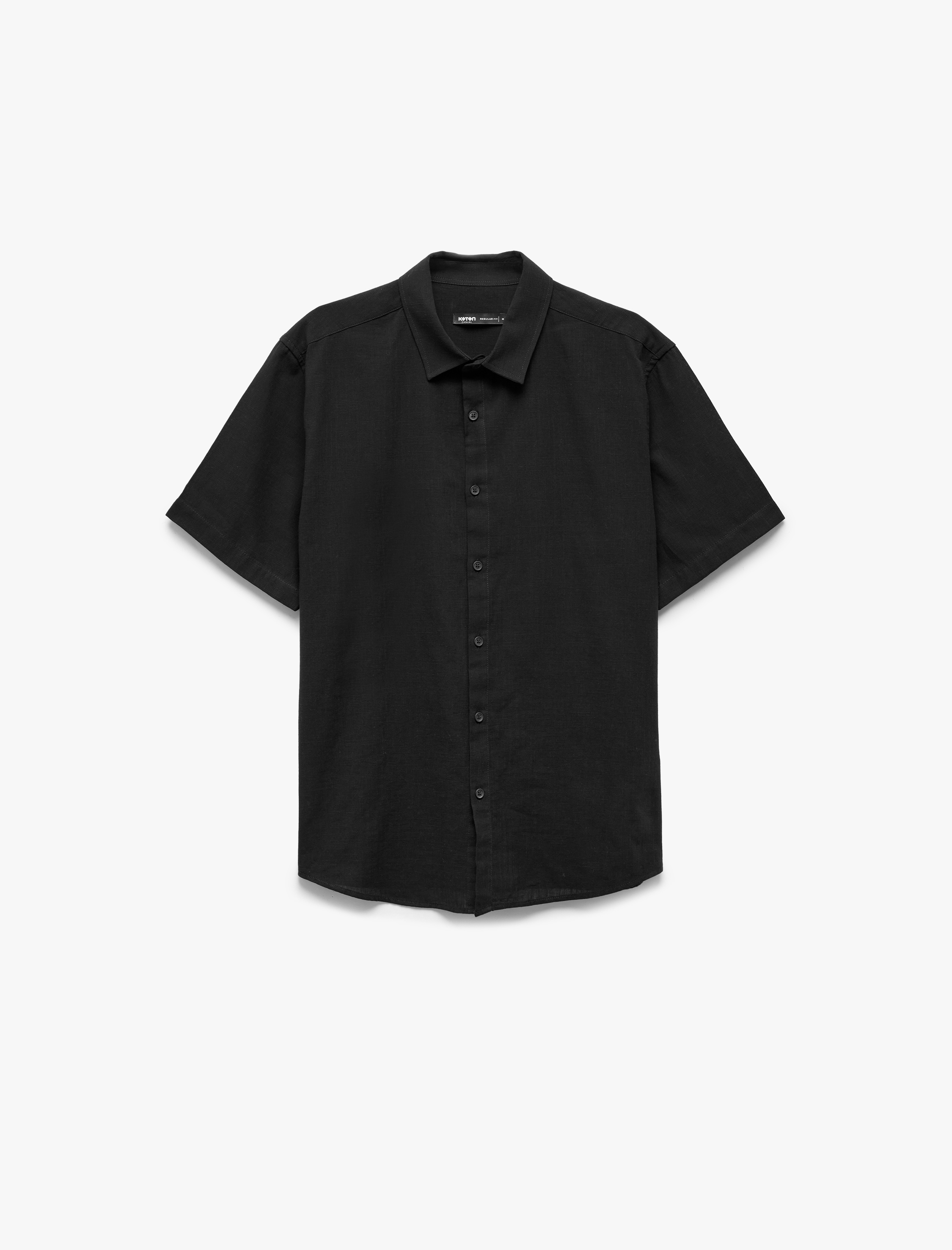   Kısa Kollu Pamuklu Regular Fit Klasik Gömlek