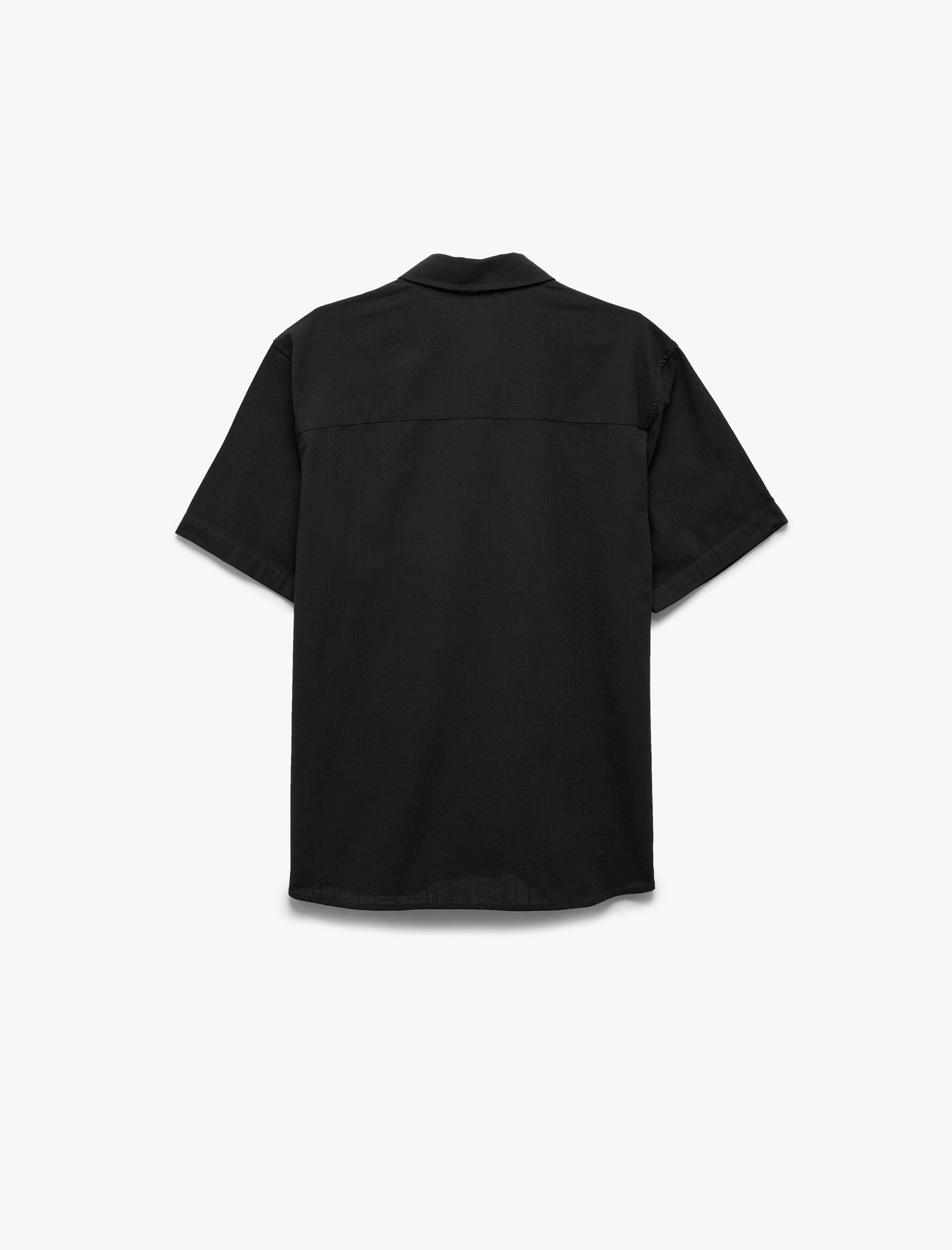   Kısa Kollu Pamuklu Regular Fit Klasik Gömlek