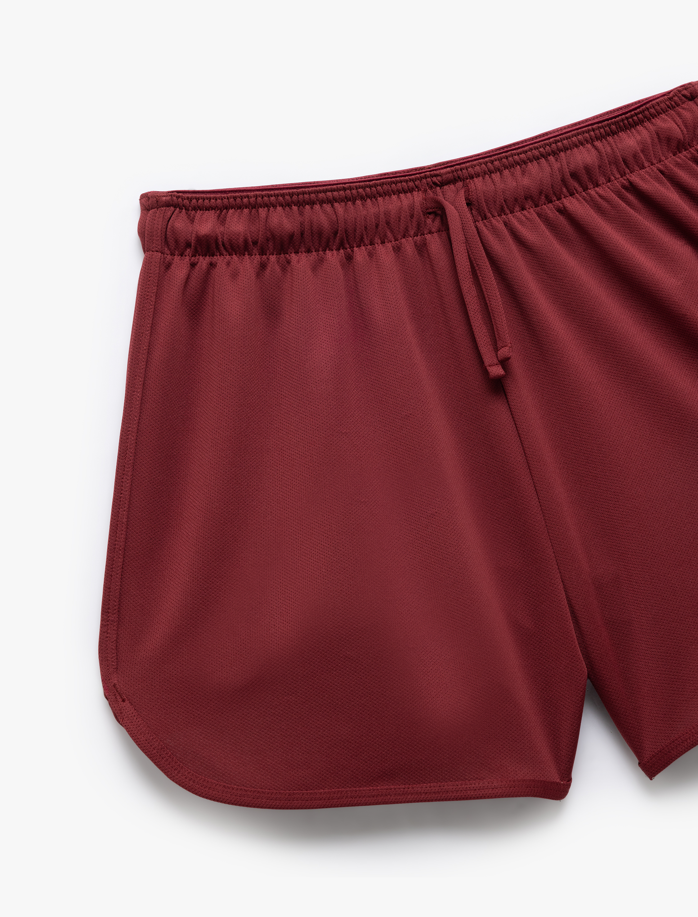   Yüksek Bel Rahat Kalıp Bağcıklı Mini Spor Şort