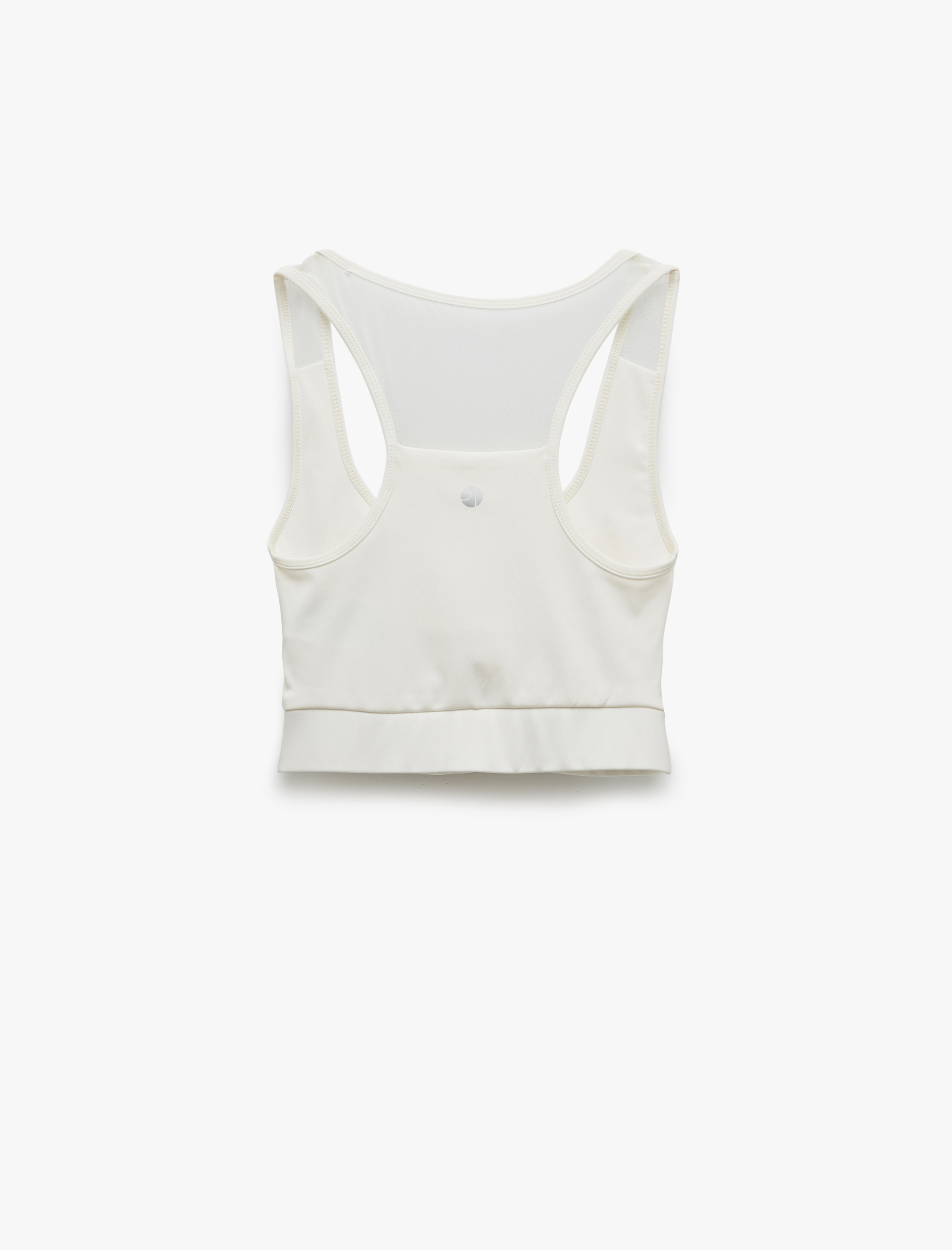   Tül Detaylı Kolsuz U Yaka Sporcu Sütyeni