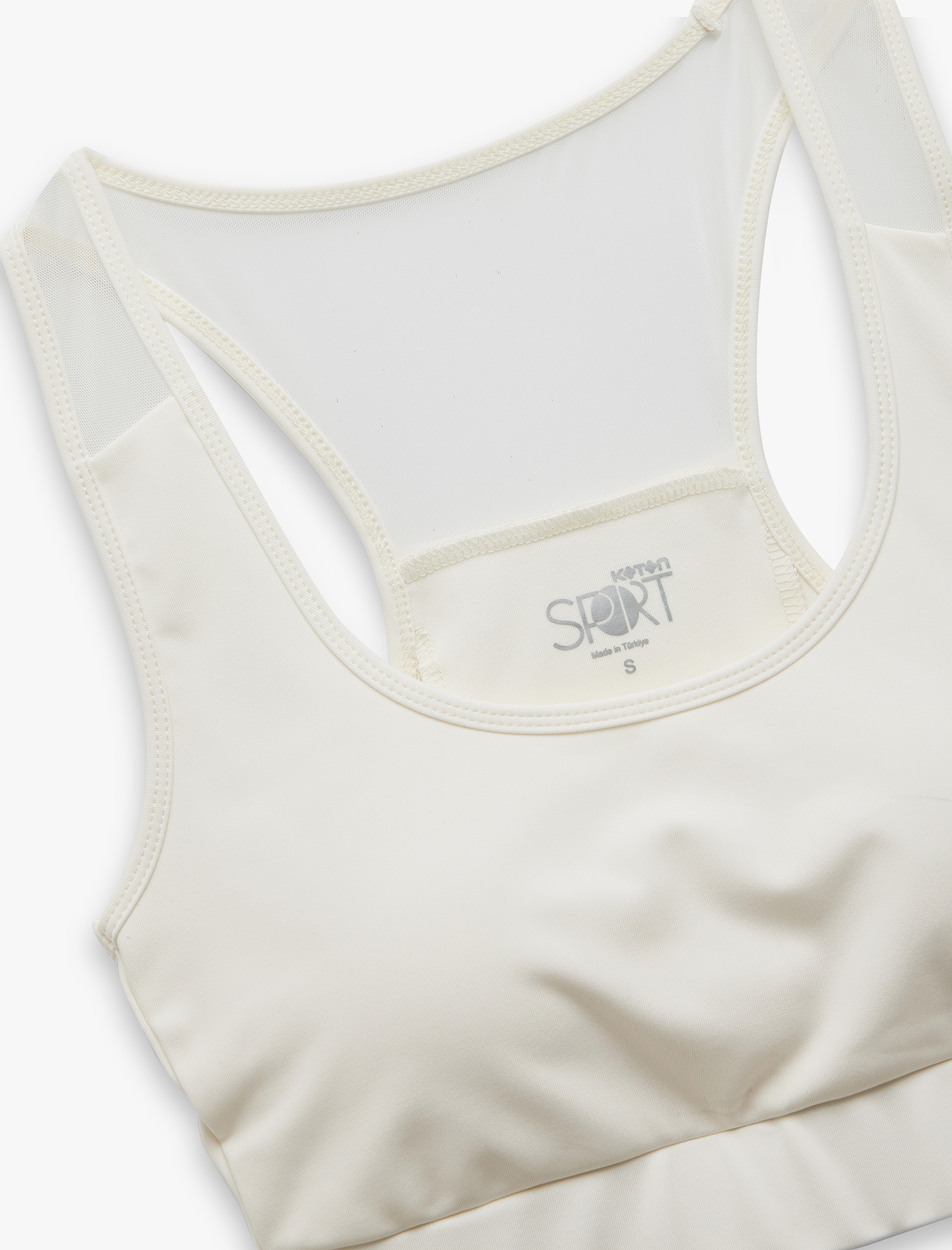   Tül Detaylı Kolsuz U Yaka Sporcu Sütyeni