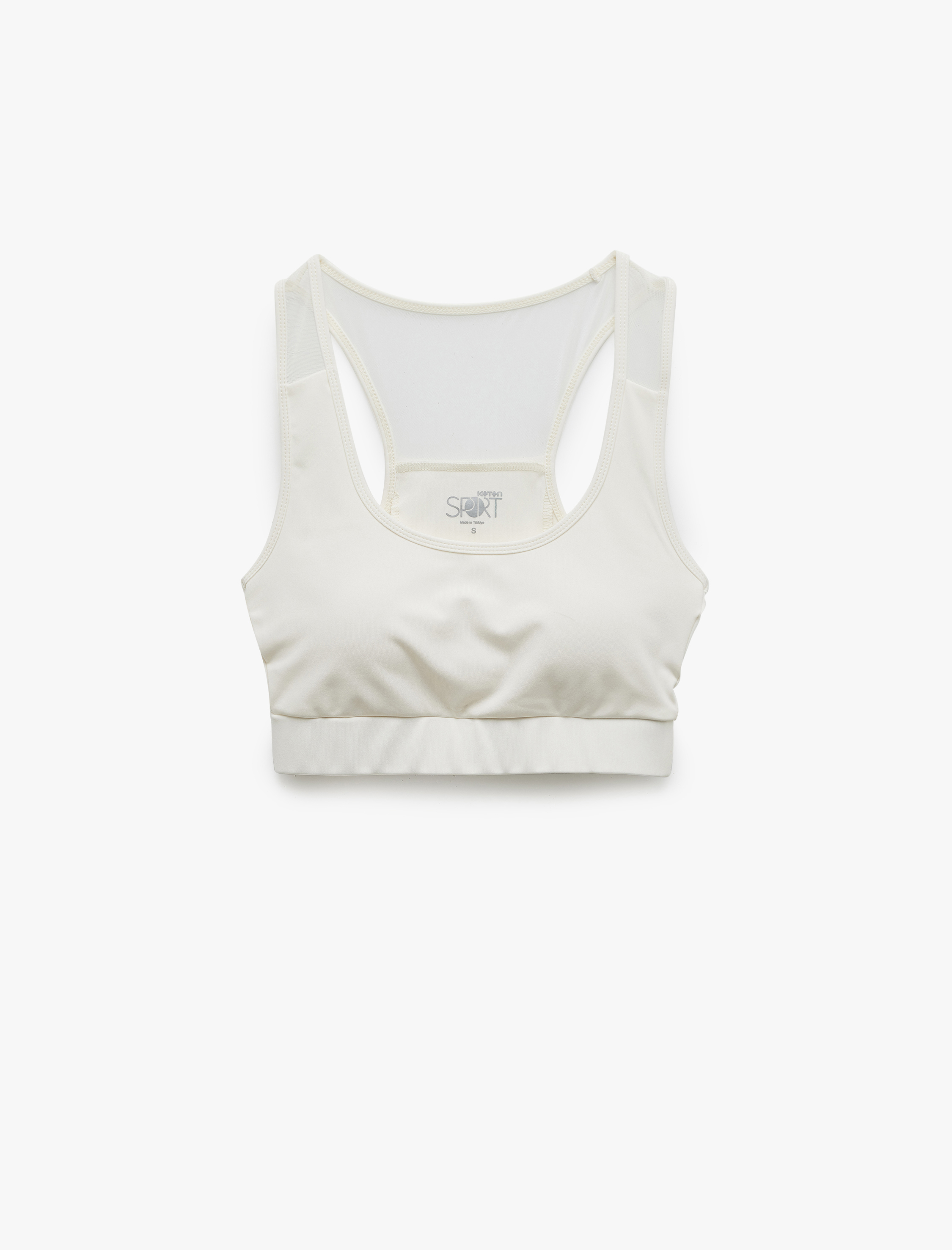   Tül Detaylı Kolsuz U Yaka Sporcu Sütyeni