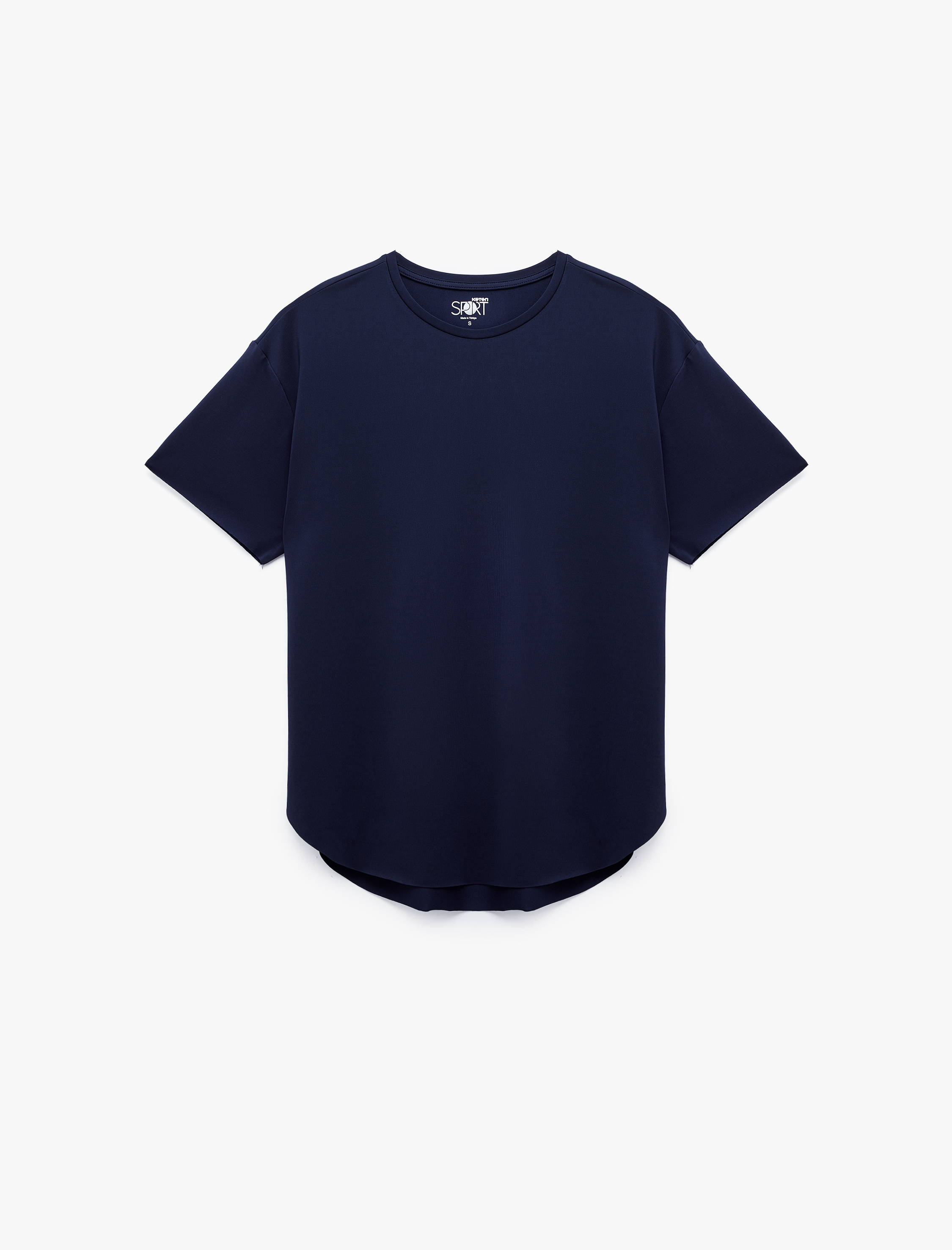   Rahat Kalıp Kısa Kollu Bisiklet Yaka Spor Tişört