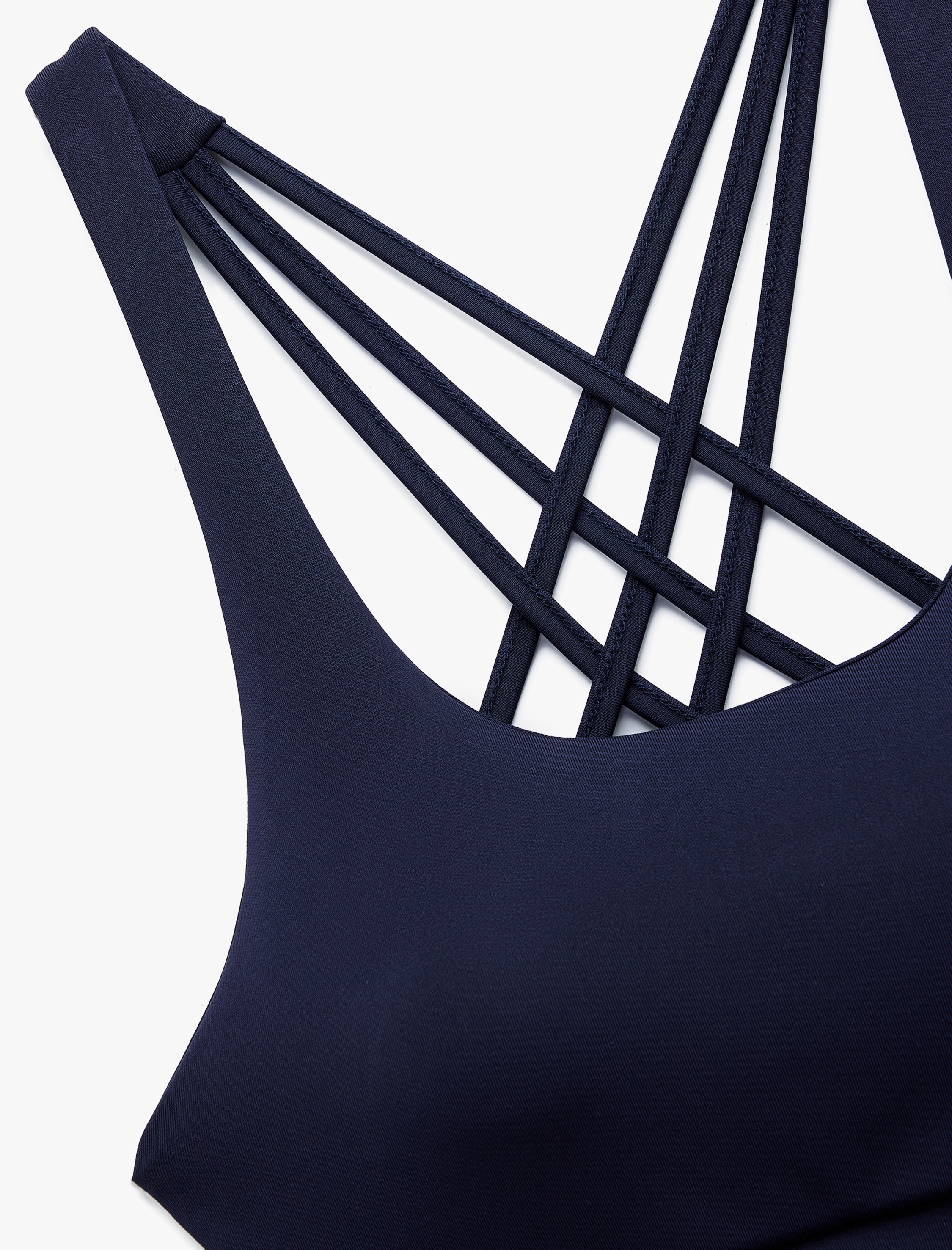   U Yaka Sırt Detaylı Çapraz Askılı Sporcu Sütyeni