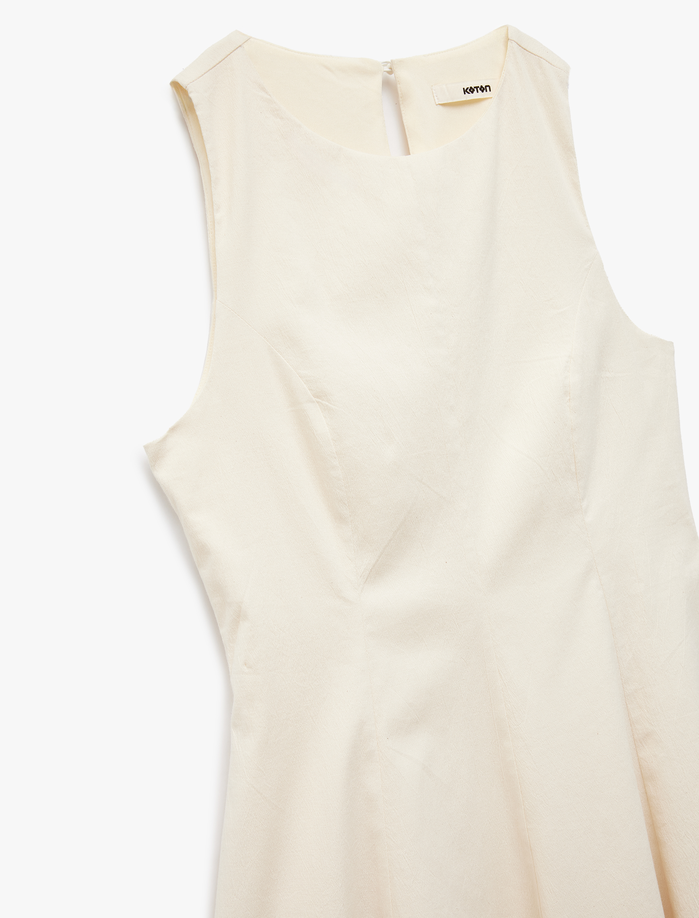   A Kesim Kolsuz Halter Yaka Mini Elbise