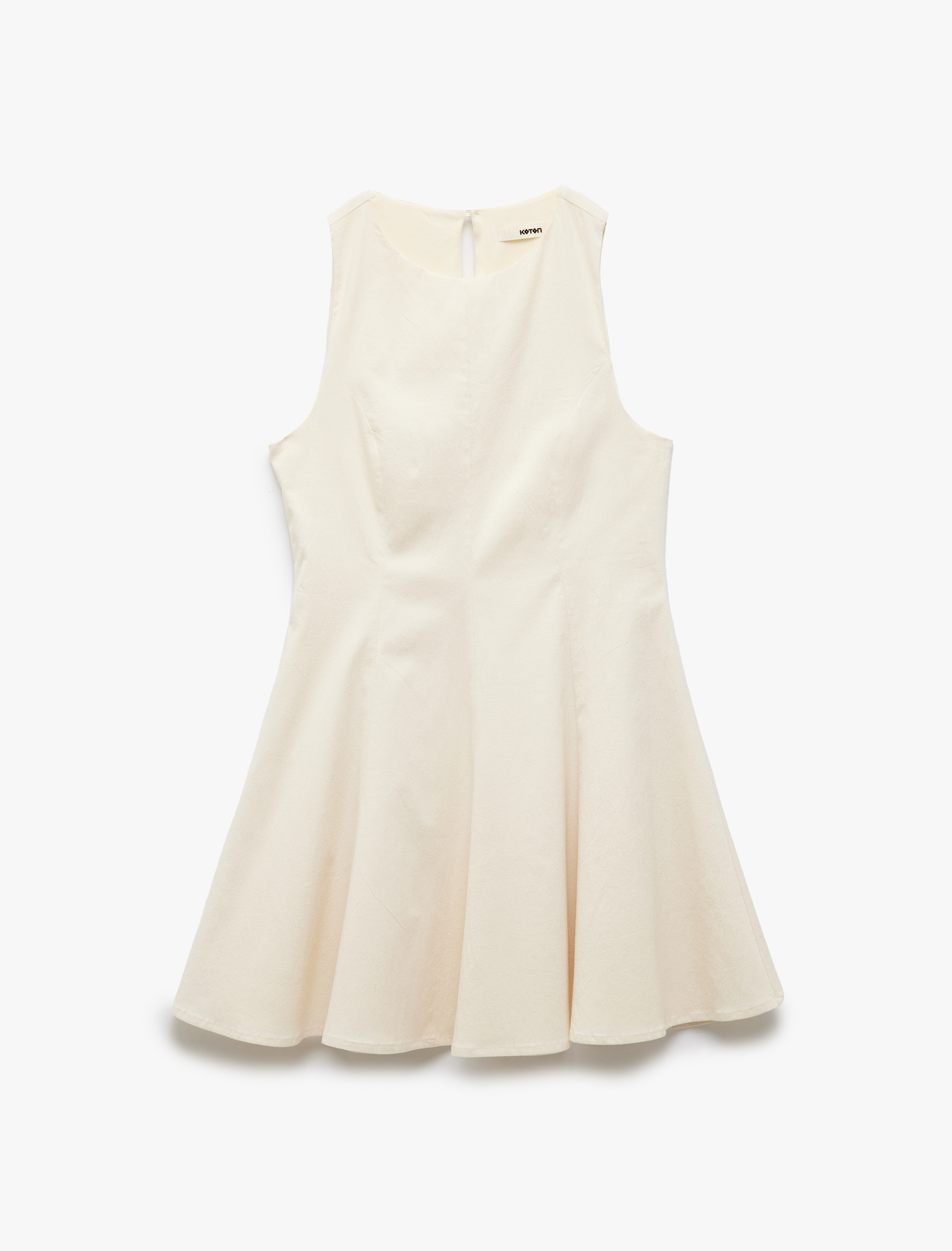   A Kesim Kolsuz Halter Yaka Mini Elbise