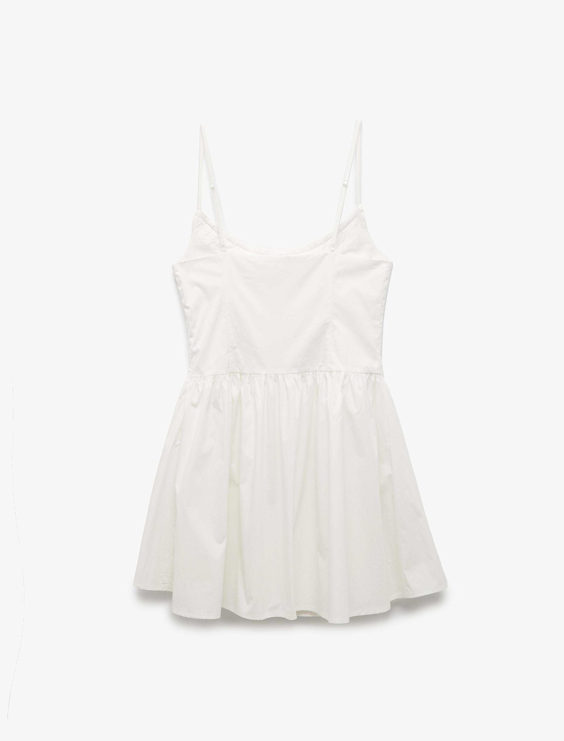   Koton X Şahika Ercümen - Pamuklu Önden Bağlama Detaylı A Kesim İnce Askılı Mini Elbise