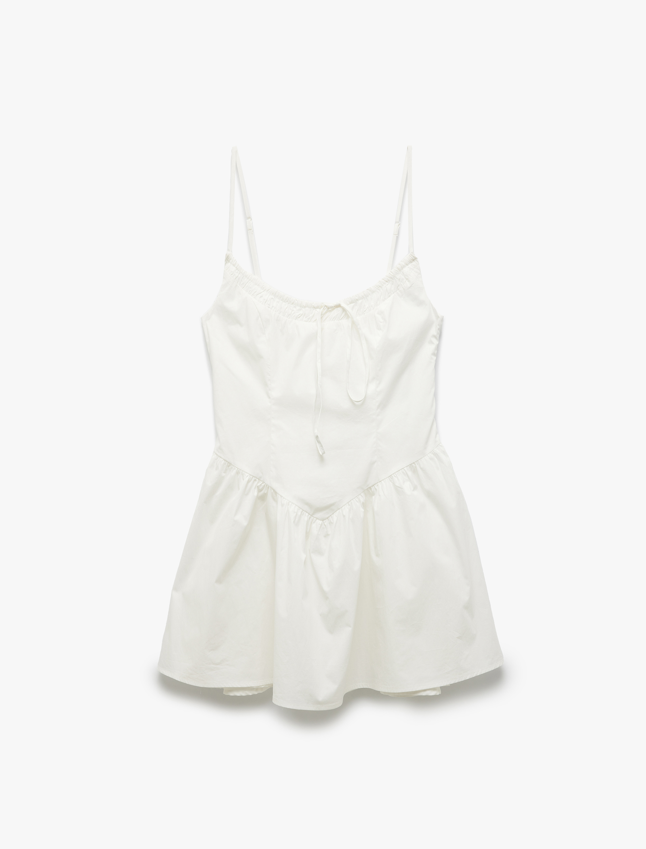   Koton X Şahika Ercümen - Pamuklu Önden Bağlama Detaylı A Kesim İnce Askılı Mini Elbise