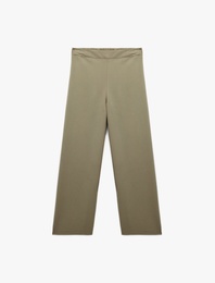 Modal Cupro Kumaş Yüksek Bel Geniş Paça Pantolon