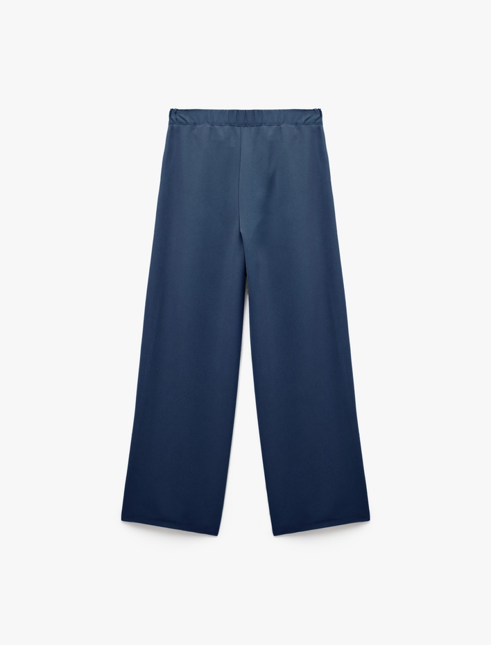  Modal Karışımlı Yüksek Bel İspanyol Paça Spor Tayt