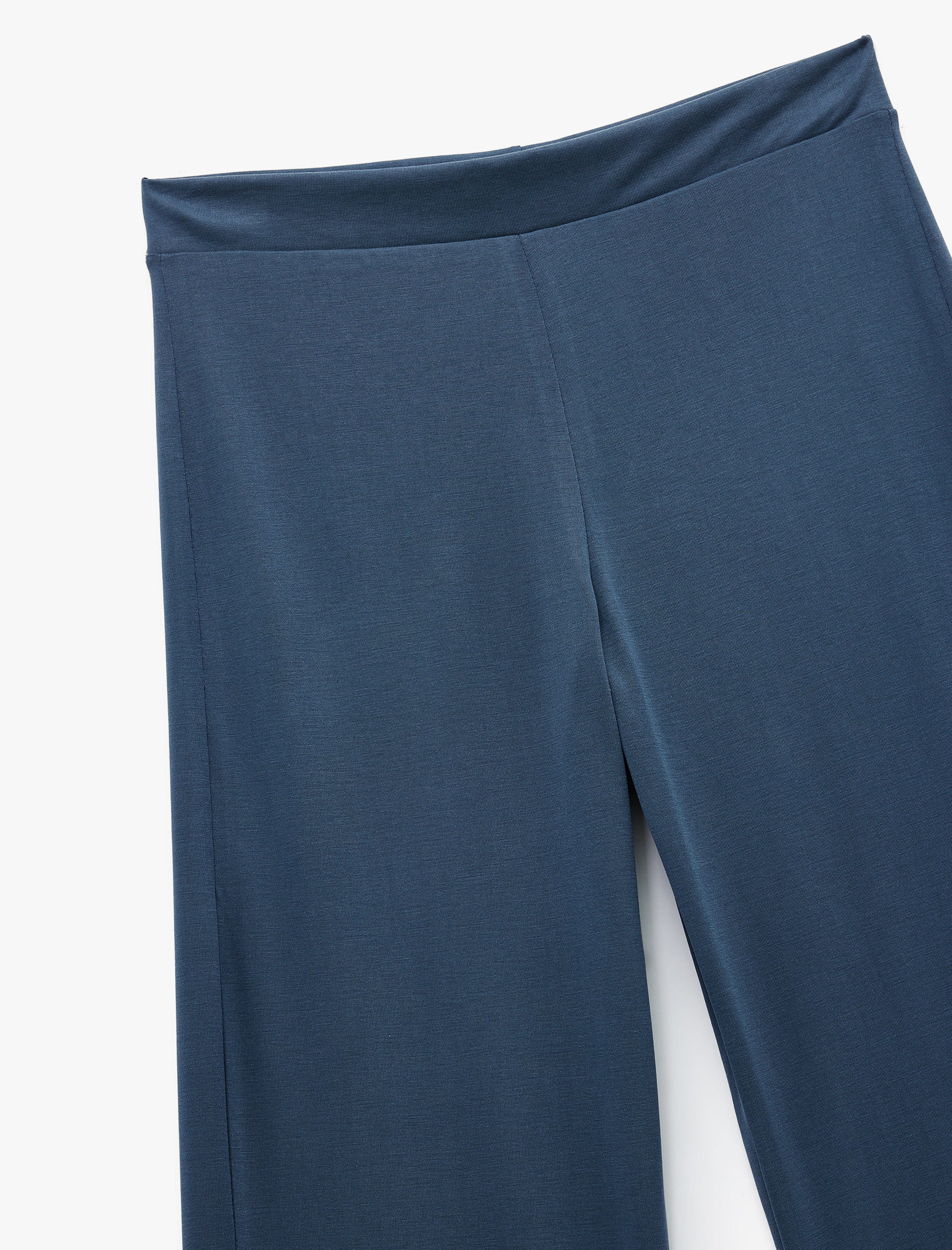   Modal Karışımlı Yüksek Bel İspanyol Paça Spor Tayt