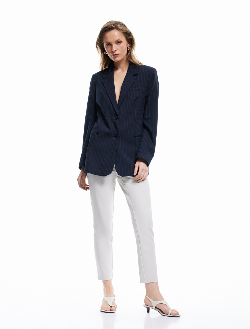   Yüksek Bel Slim Fit Cigarette Pantolon