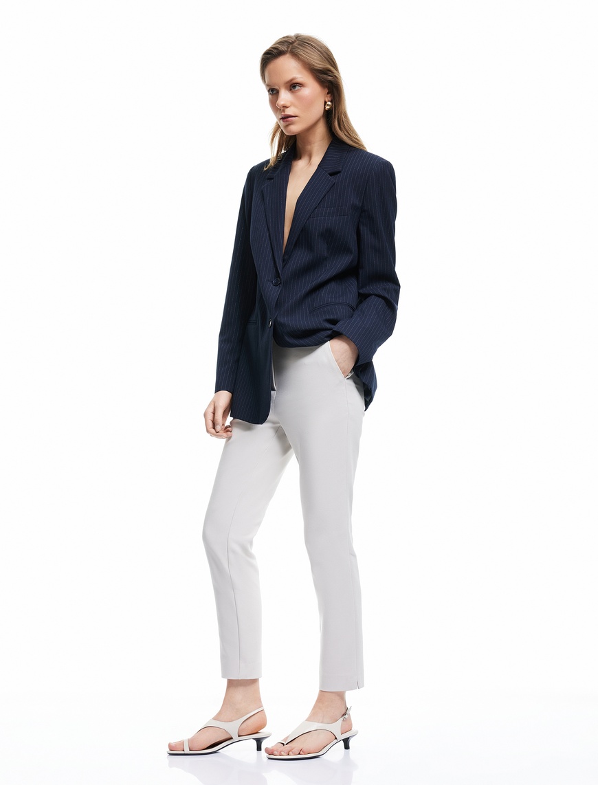   Yüksek Bel Slim Fit Cigarette Pantolon