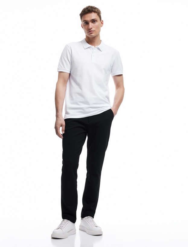 Normal Bel Cep Detaylı Slim Fit Chino Pantolon_0